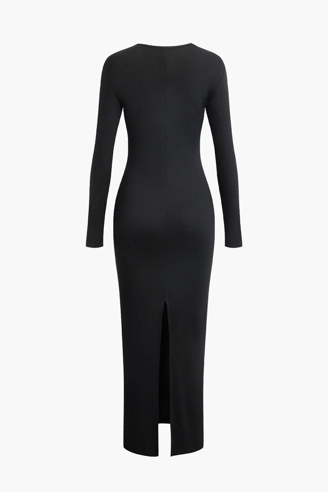 Asymmetrical Neck Slit Maxi Dress - Image 4