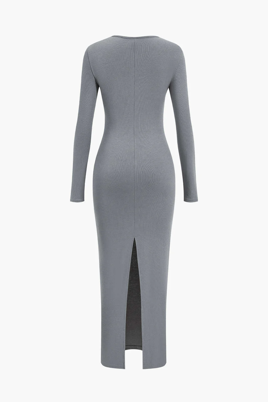 Asymmetrical Neck Slit Maxi Dress - Image 8