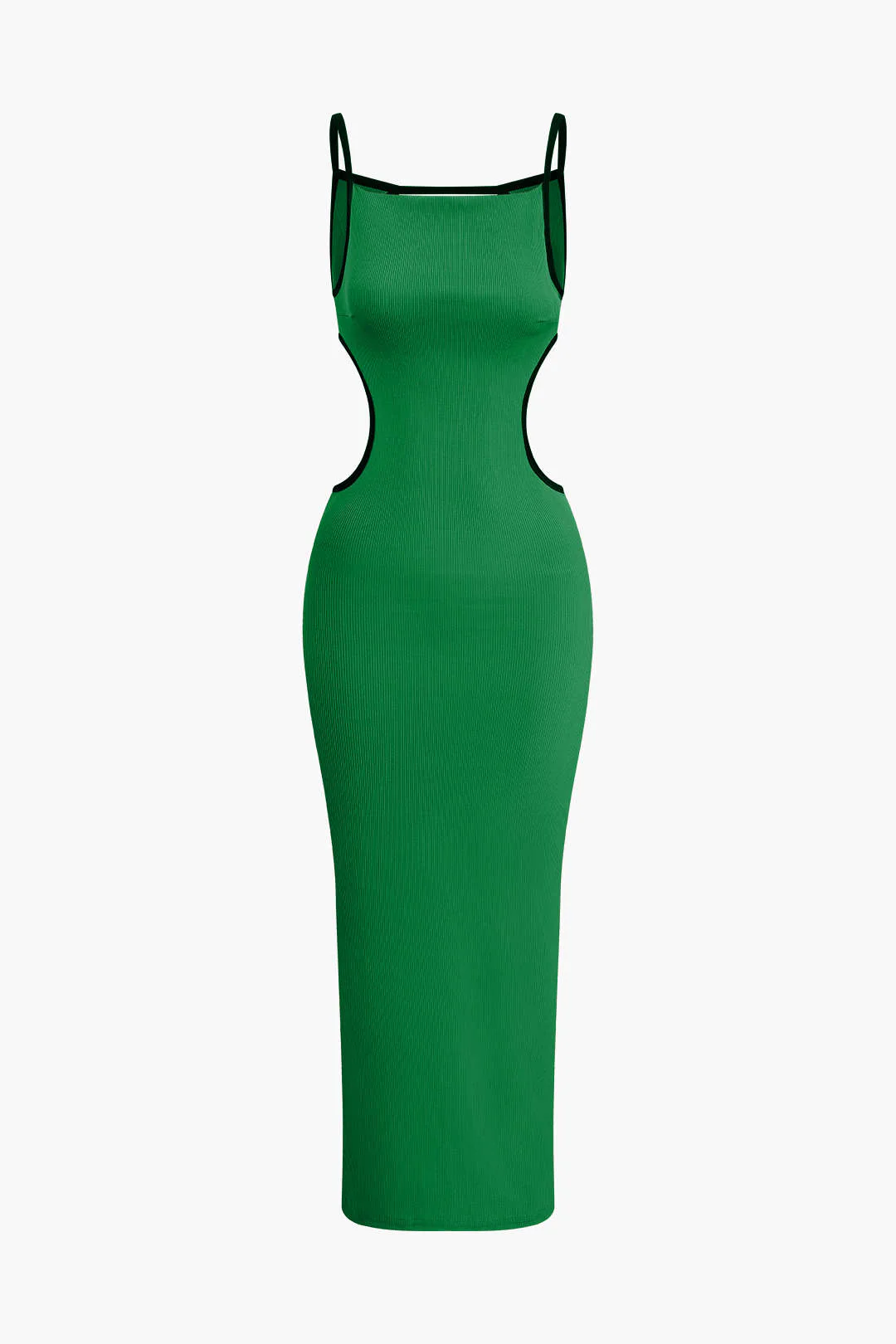 Contrast Cut Out Backless Slip Maxi Dress - Image 6