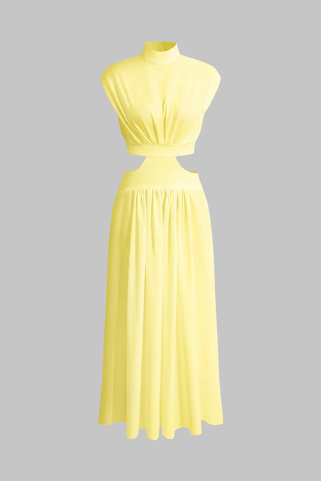 Mock Neck Cut Out Ruched Maxi Dress - Image 11