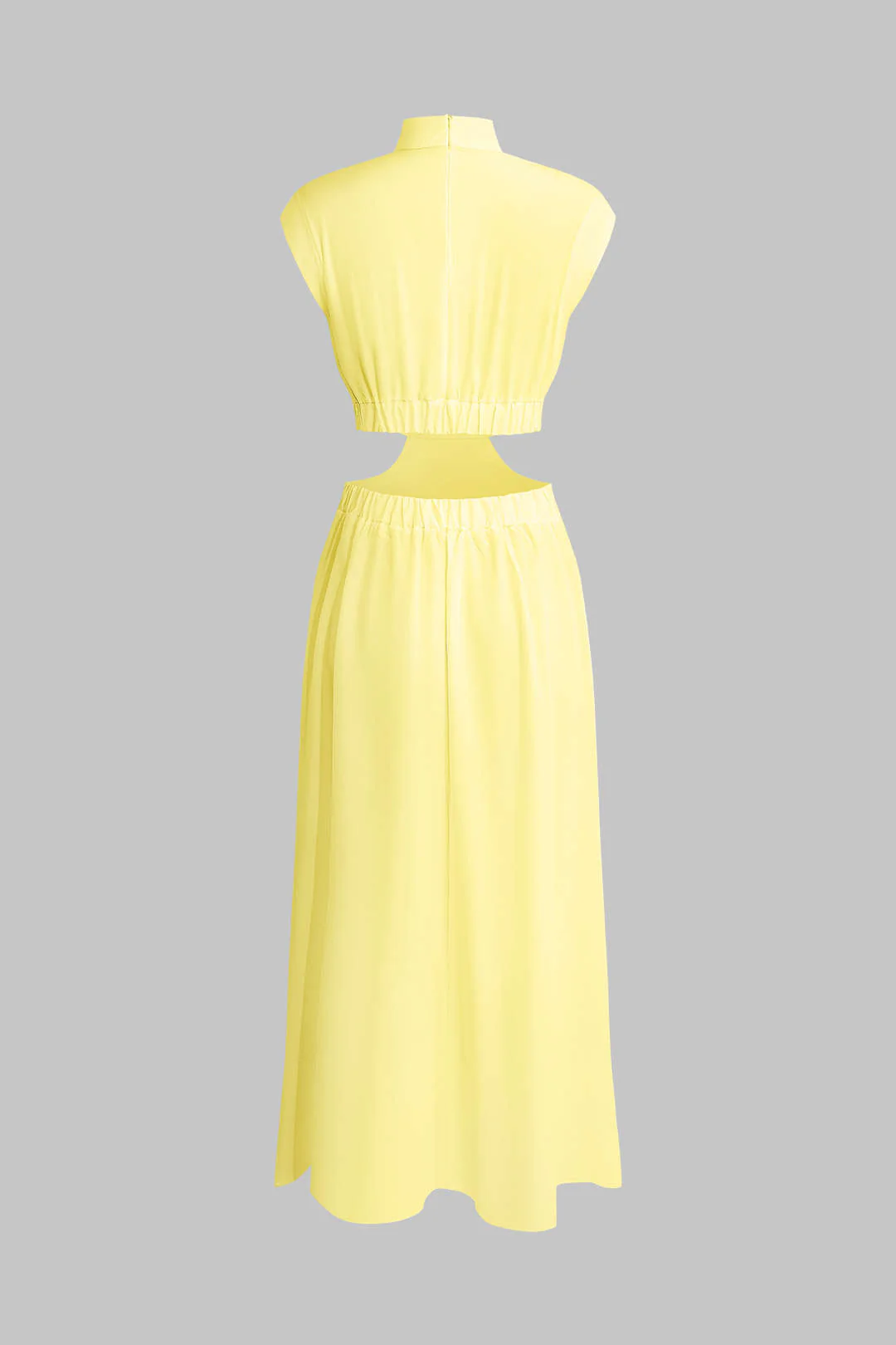 Mock Neck Cut Out Ruched Maxi Dress - Image 12