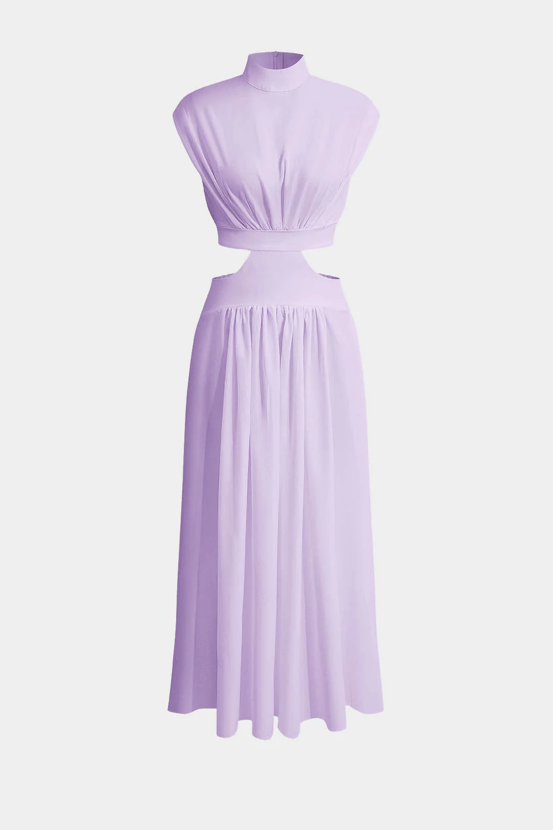 Mock Neck Cut Out Ruched Maxi Dress - Image 17