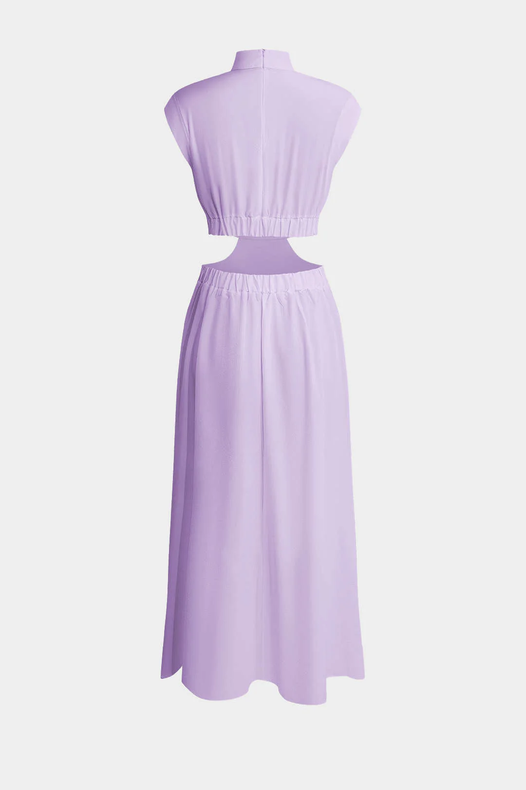 Mock Neck Cut Out Ruched Maxi Dress - Image 18