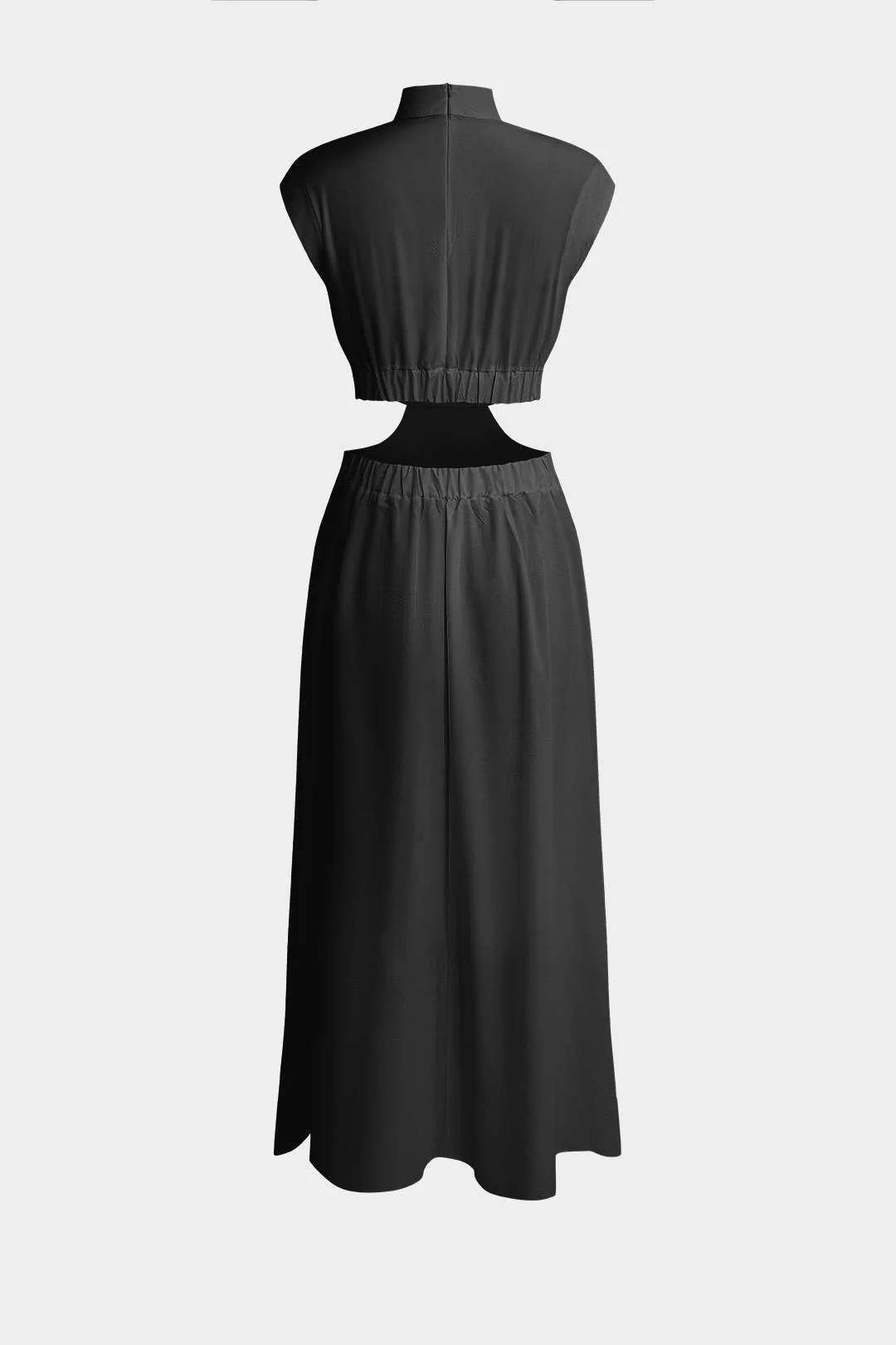 Mock Neck Cut Out Ruched Maxi Dress - Image 21
