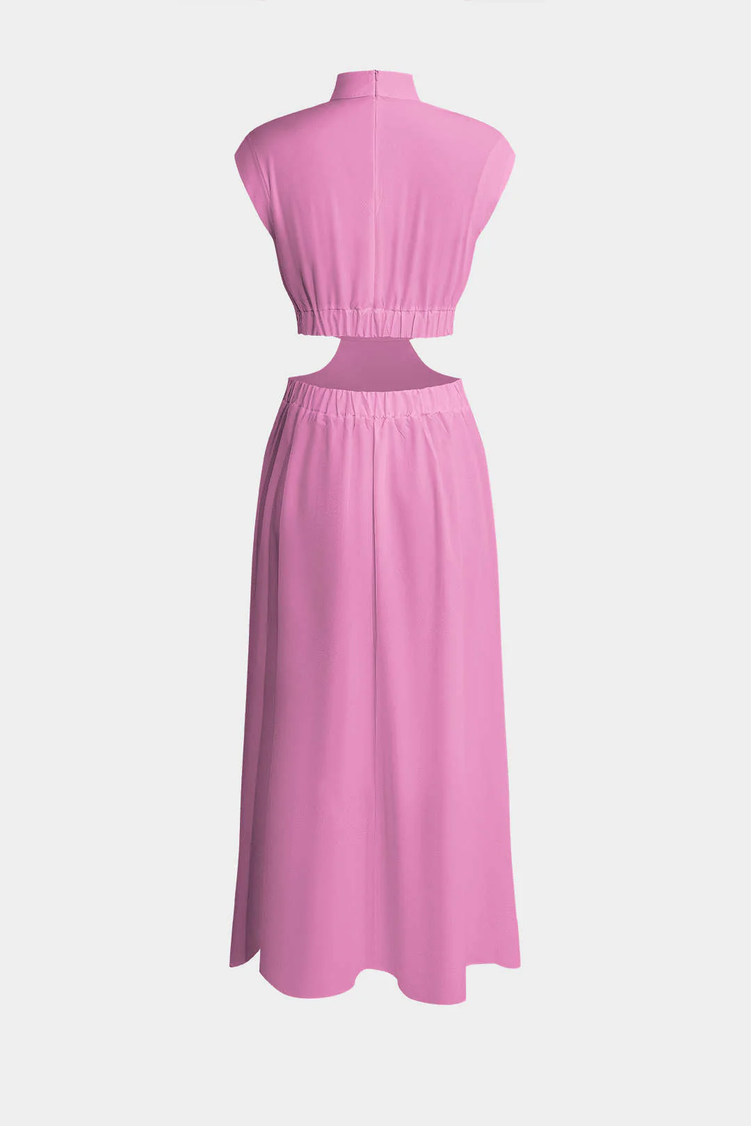 Mock Neck Cut Out Ruched Maxi Dress - Image 24