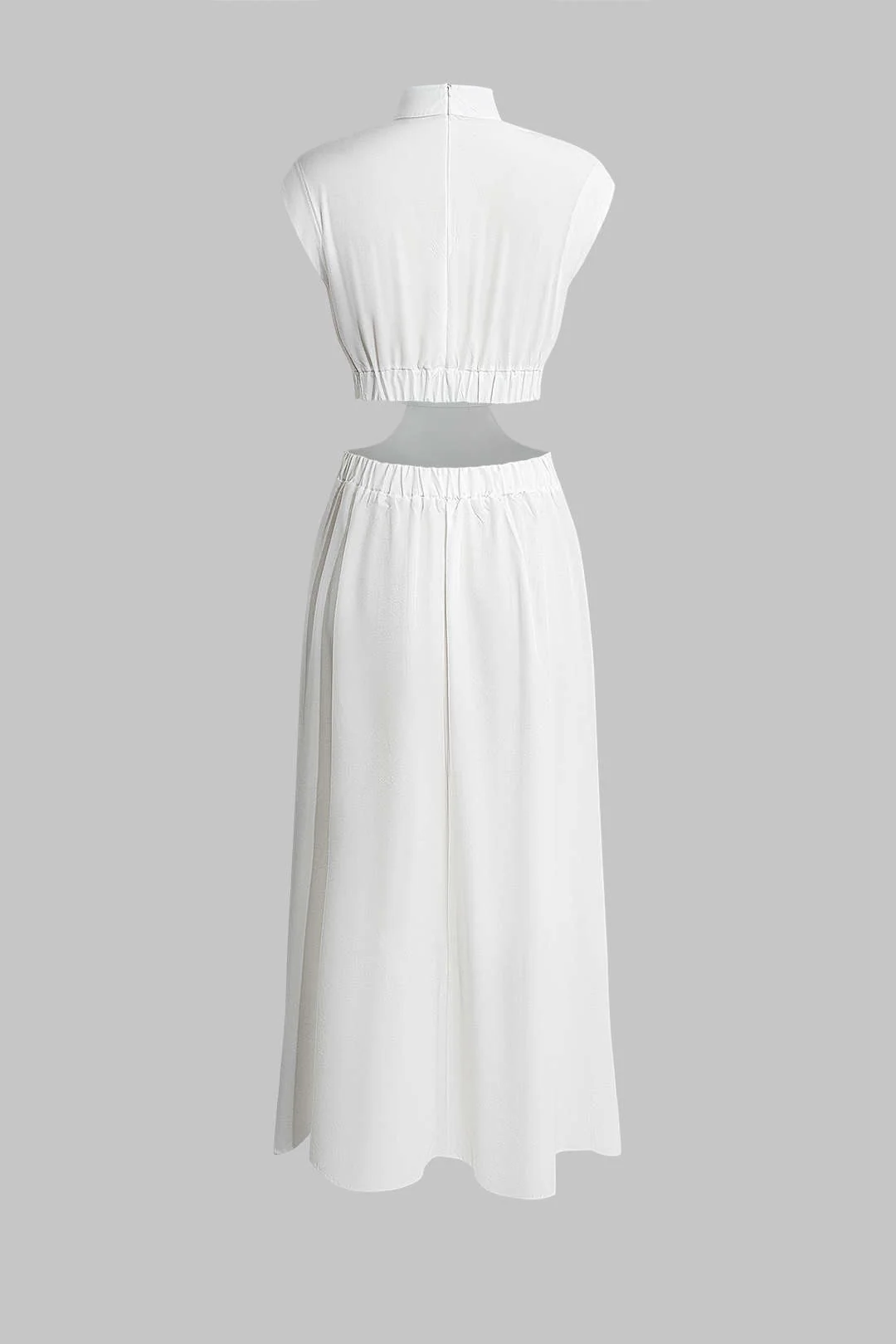 Mock Neck Cut Out Ruched Maxi Dress - Image 5