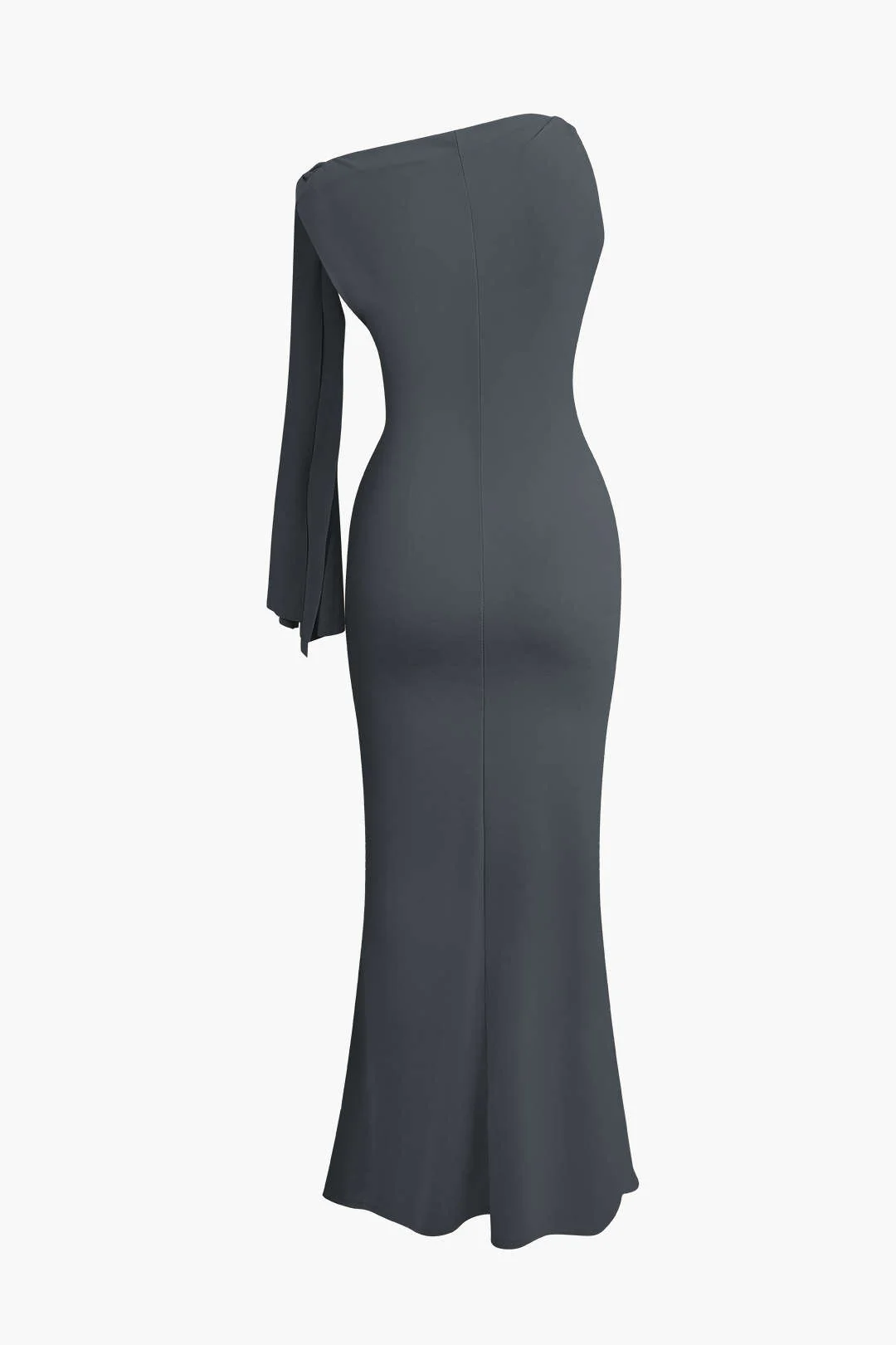 Asymmetrical Twist Knot Mermaid Maxi Dress - Image 11