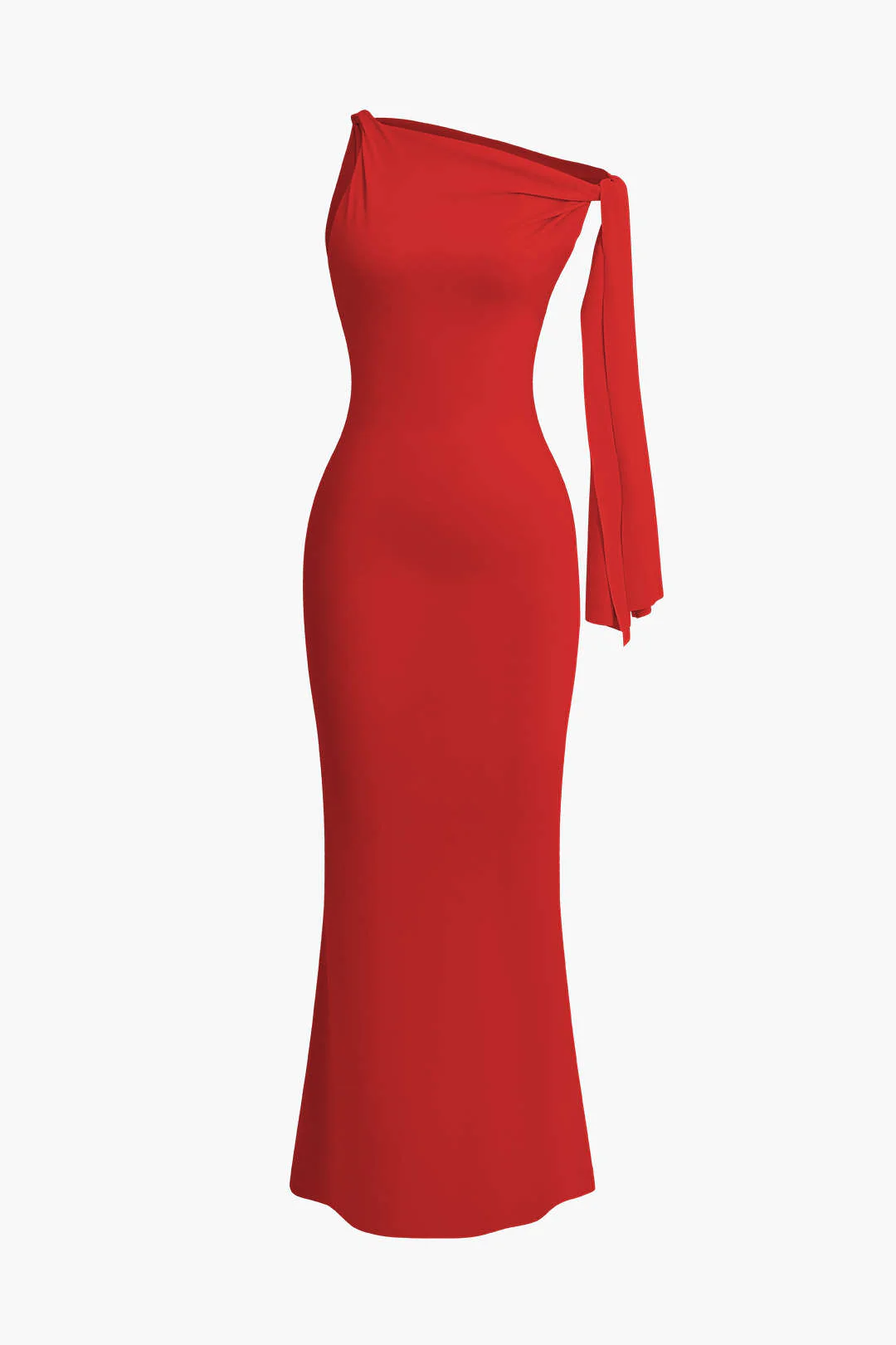 Asymmetrical Twist Knot Mermaid Maxi Dress - Image 14