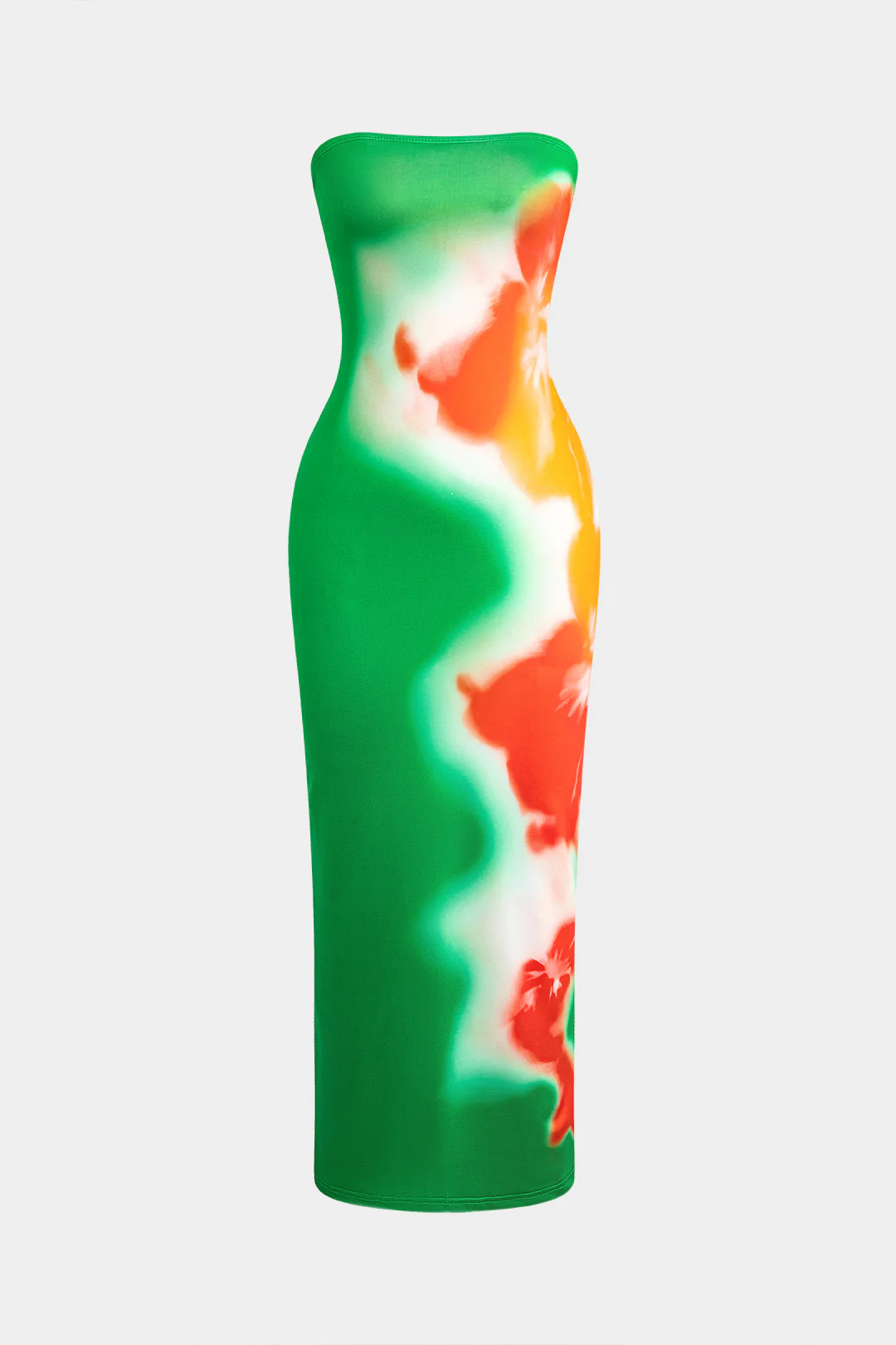 Flower Print Slit Maxi Dress - Image 7