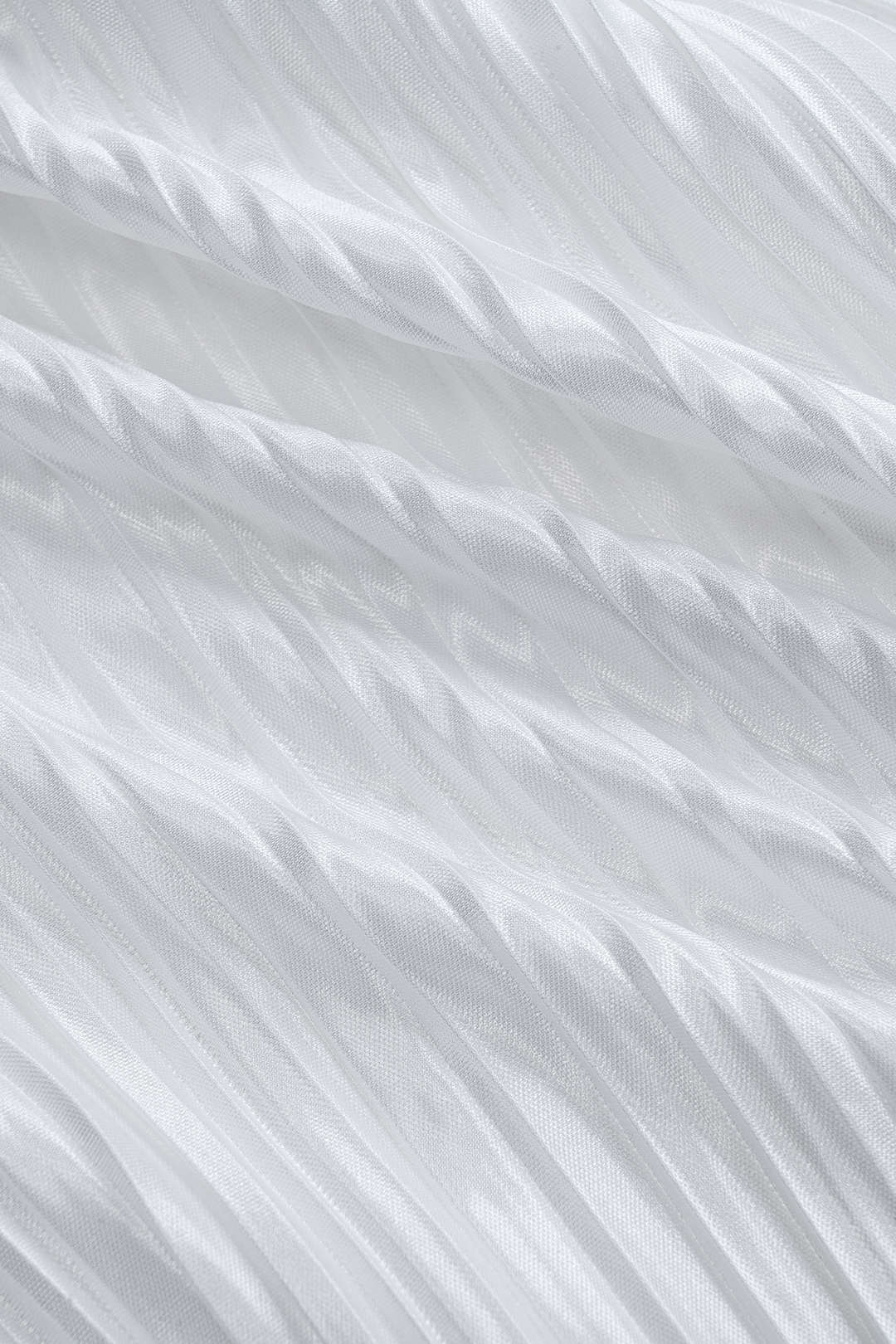 Solid Pleated Slit Maxi Dress - Image 3