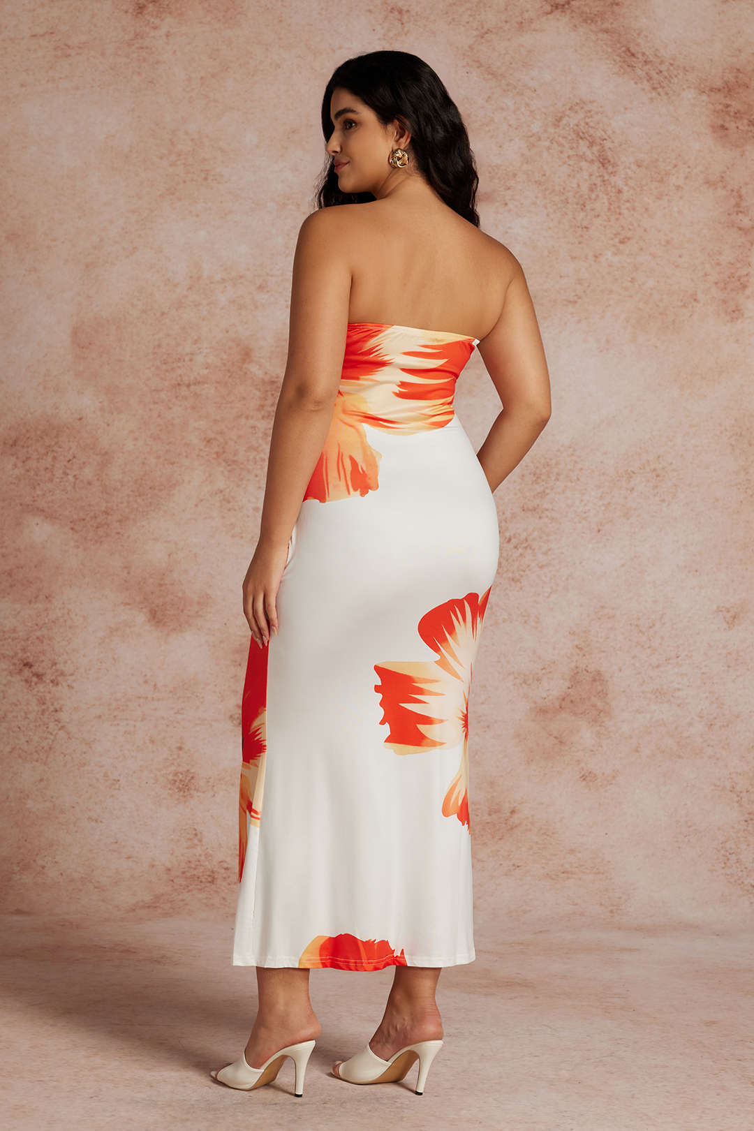 Plus Size Floral Print Slip Maxi Dress - Image 7