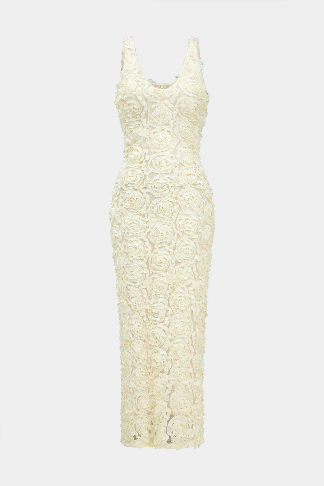 Appliques V-neck Slit Maxi Dress - Image 2