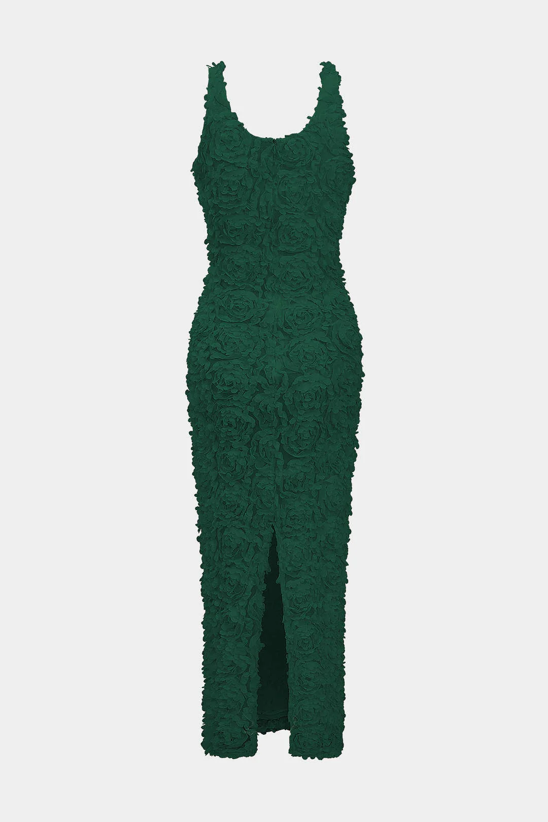 Appliques V-neck Slit Maxi Dress - Image 8