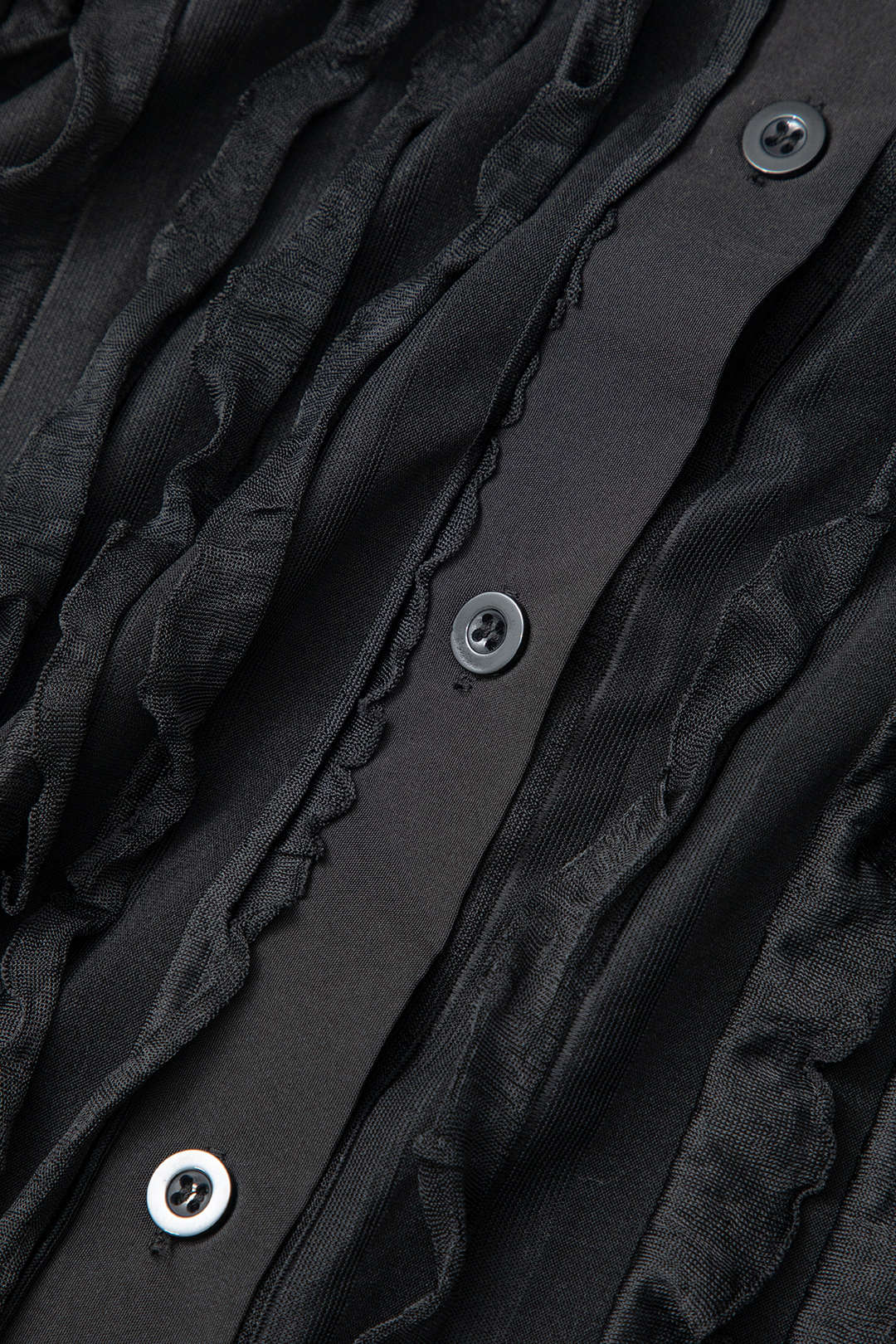 Plus Size Solid Button Ruffle Maxi Dress - Image 3