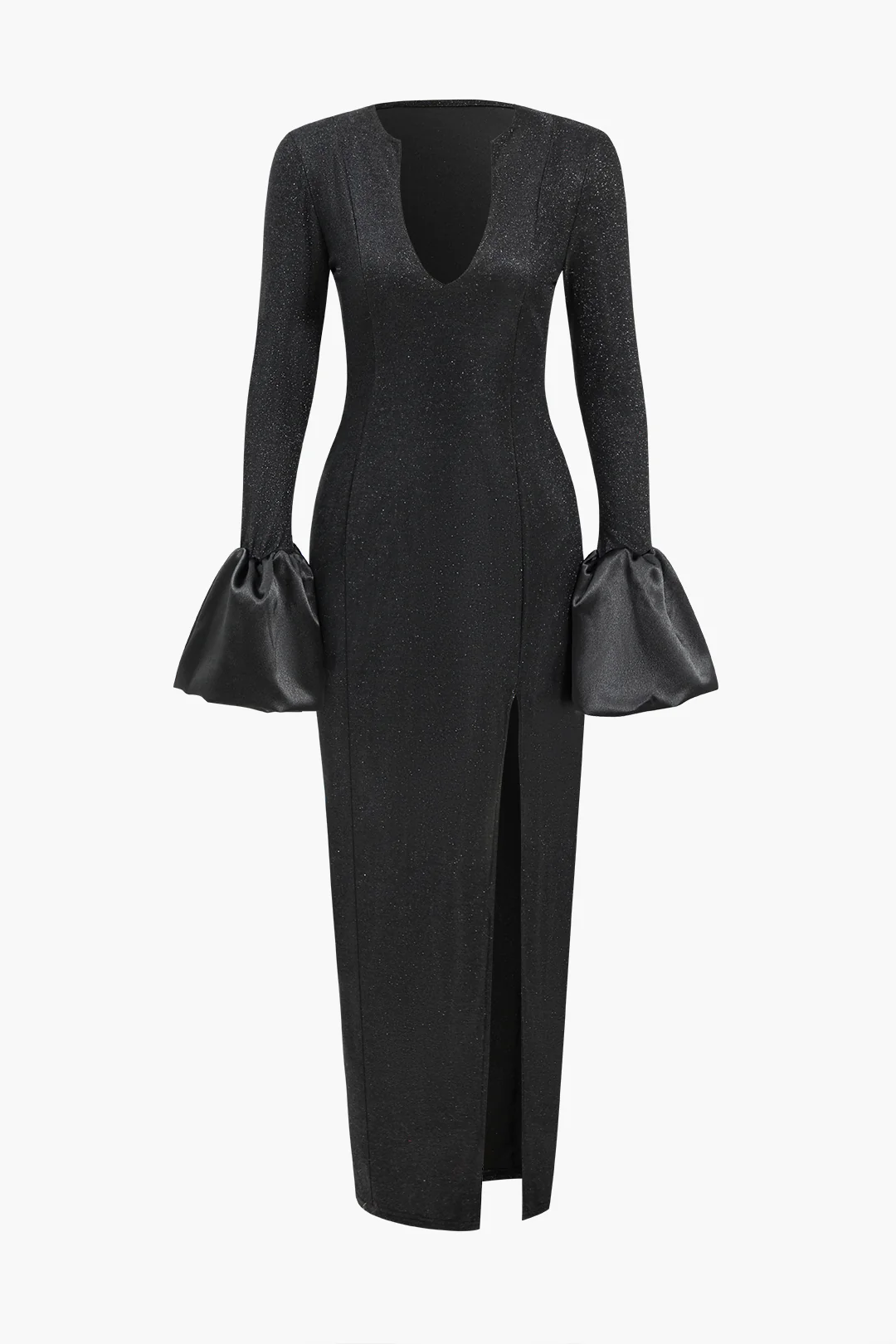 Patchwork Glitter Long Sleeve Maxi Dress - Image 2