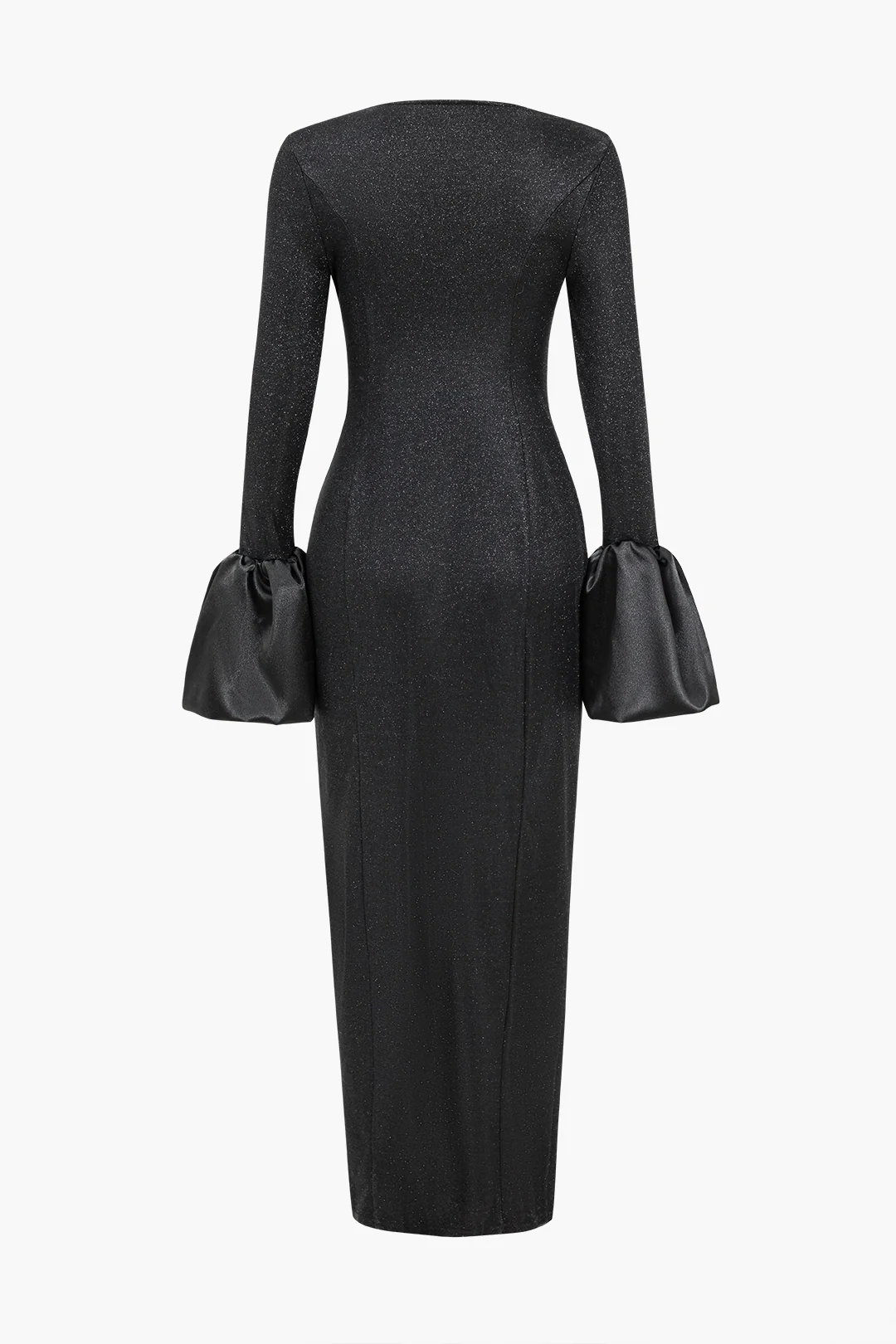 Patchwork Glitter Long Sleeve Maxi Dress - Image 3