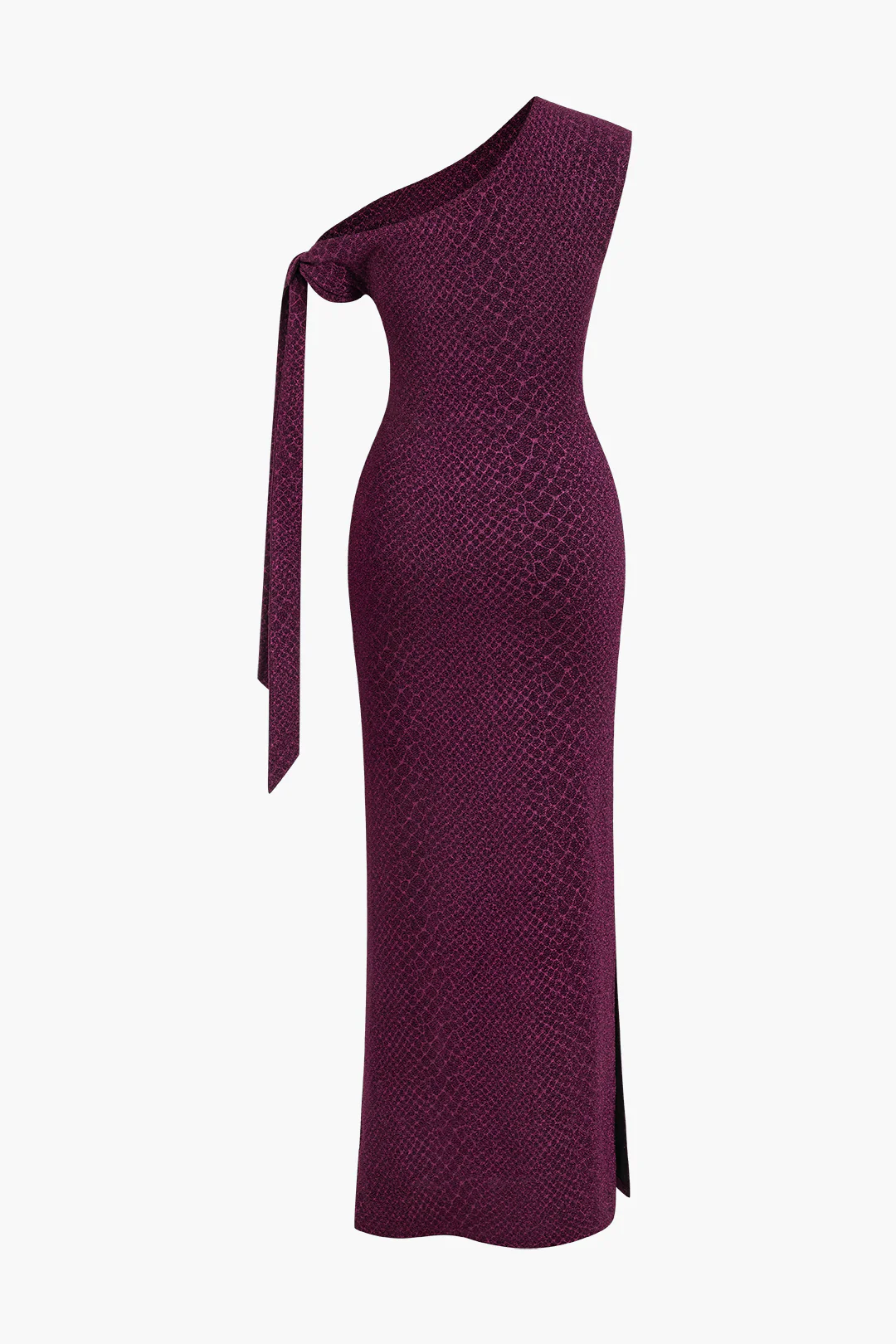 Asymmetrical Sleeveless Tie Knot Maxi Dress - Image 3