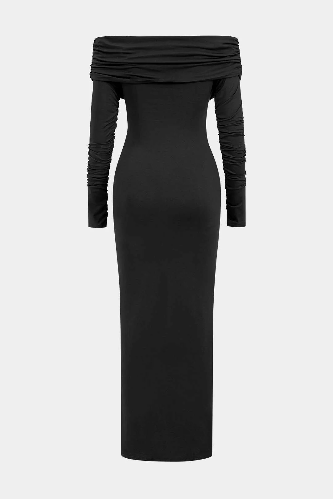 Ruched Off Shoulder Drape Detail Maxi Dress - Image 3