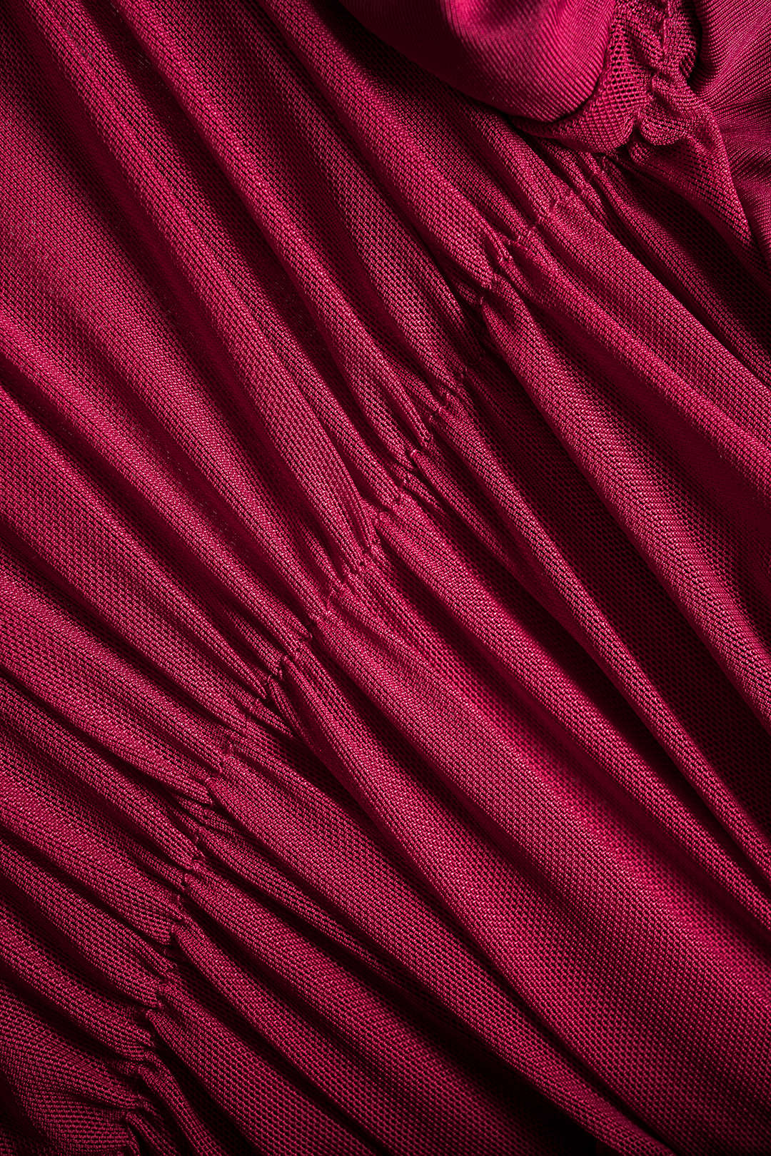 Mesh Patchwork Off Shoulder Ruched Long Sleeve Maxi Dress - Image 3