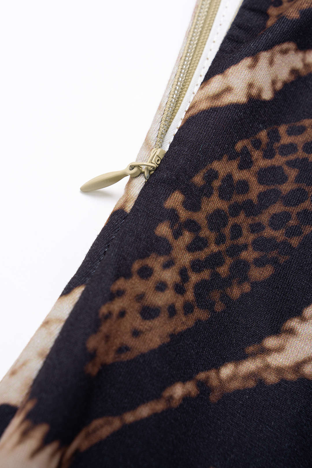 Leopard Print Mock Neck Tie Back Corset Sleeveless Maxi Dress - Image 7
