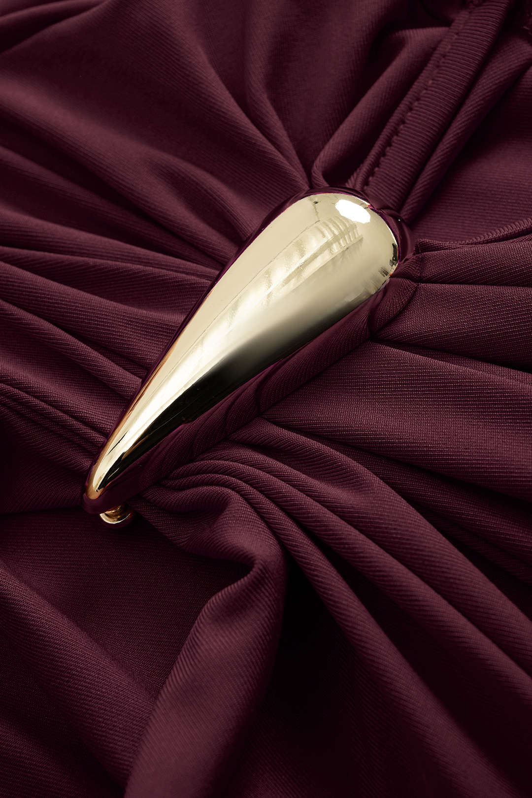 Metallic Decor Ruched Sleeveless Maxi Dress - Image 3