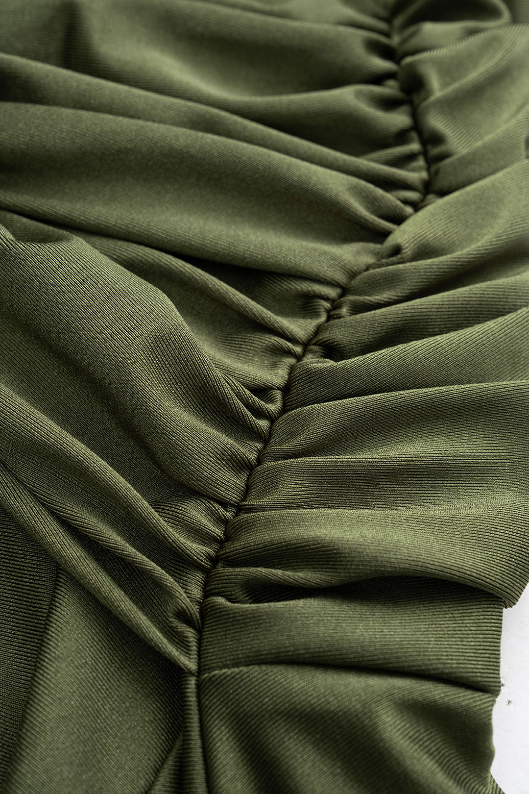 Metallic Ruched Asymmetrical Irregular Hem Long Sleeve Midi Dress - Image 9