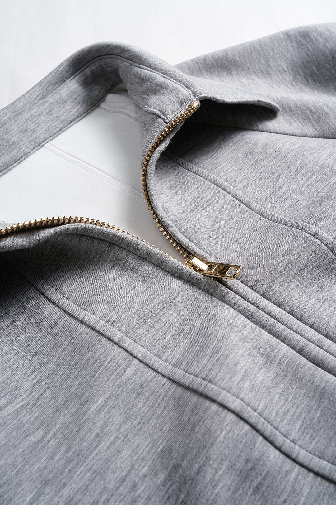 Lapel Zipper Long Sleeve Maxi Dress - Image 4