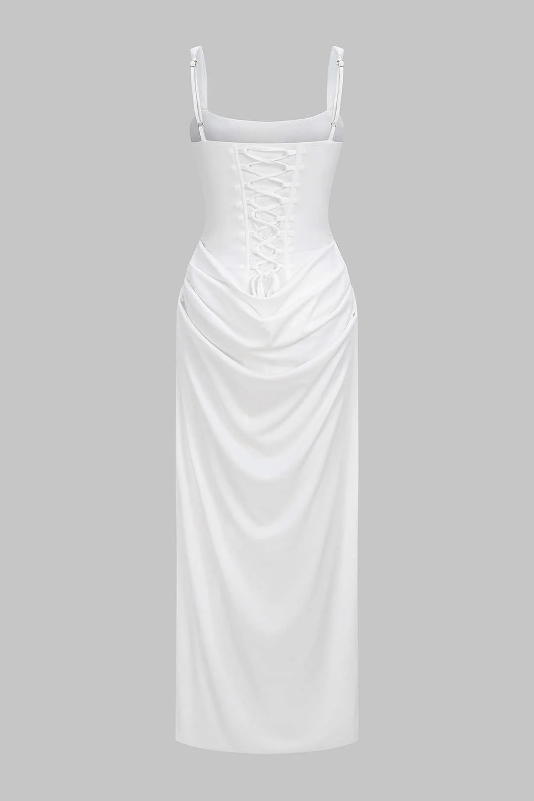 Tie Back Ruched Sleeveless Maxi Dress - Image 8