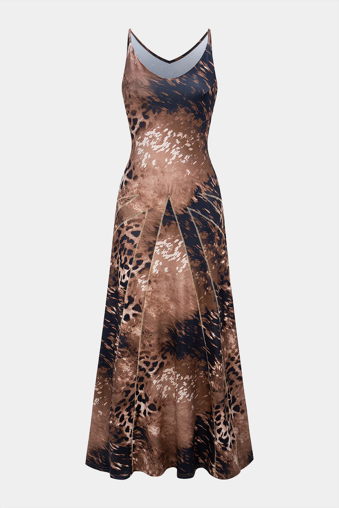 Leopard Print Sleeveless Maxi Dress - Image 6