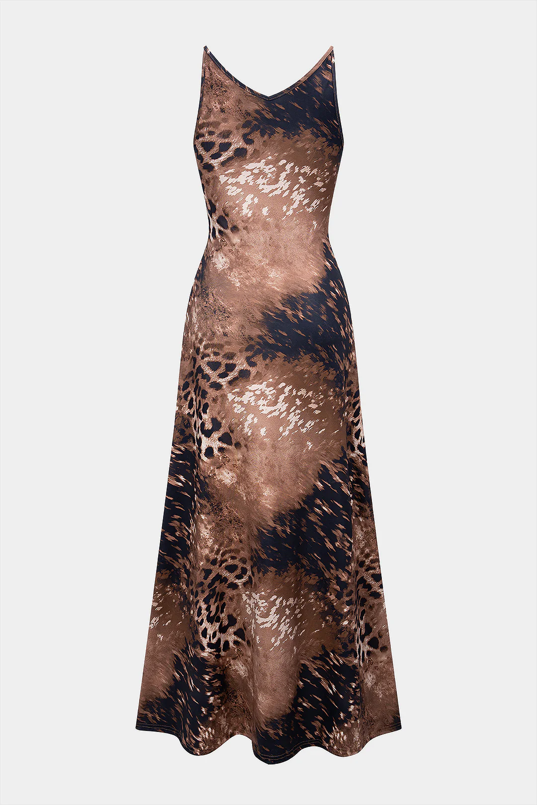 Leopard Print Sleeveless Maxi Dress - Image 7