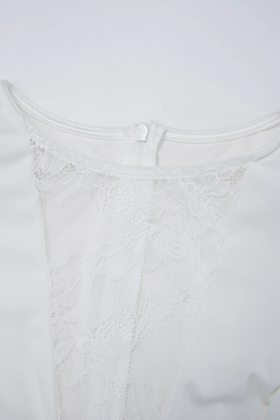 Sheer Lace Patchwork Round Neck Long Sleeve Maxi Dress - Image 3