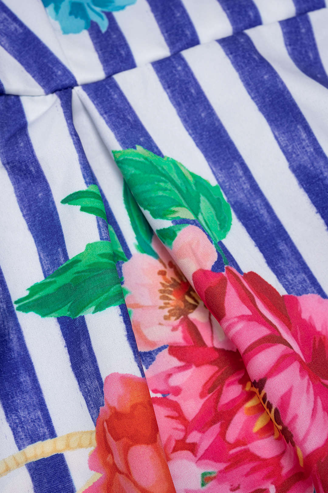 Floral Stripes Print Sleeveless Maxi Dress - Image 4