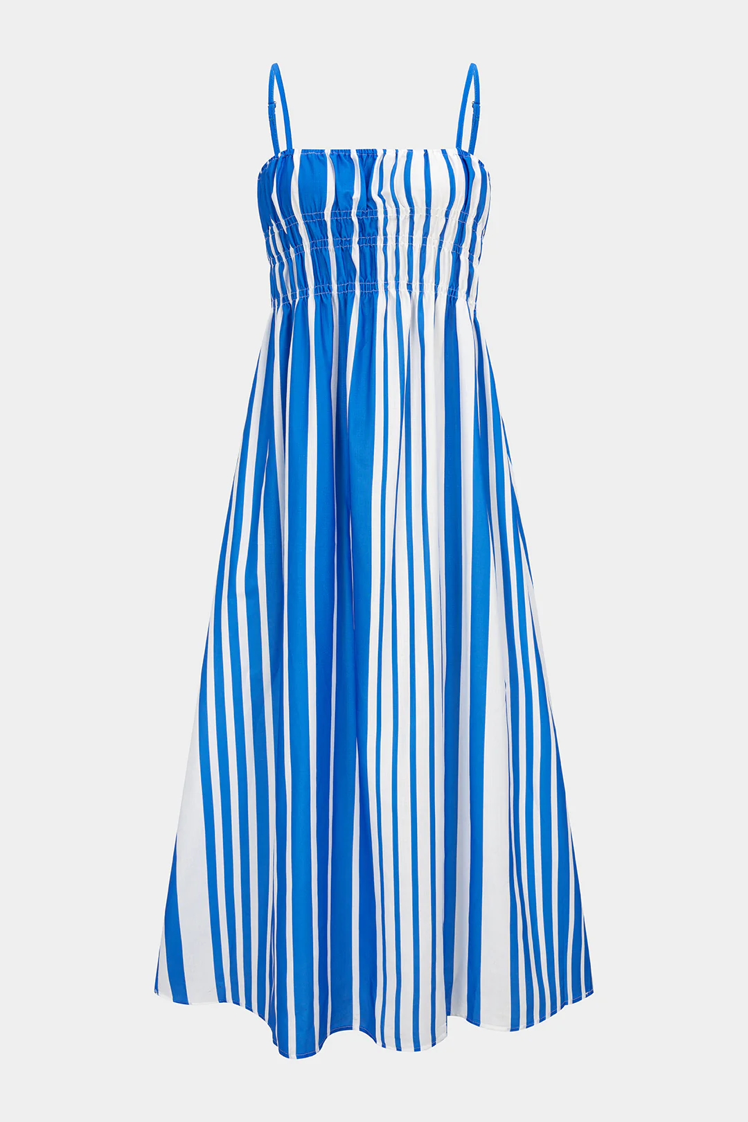 Contrast Stripes Print Sleeveless Maxi Dress
