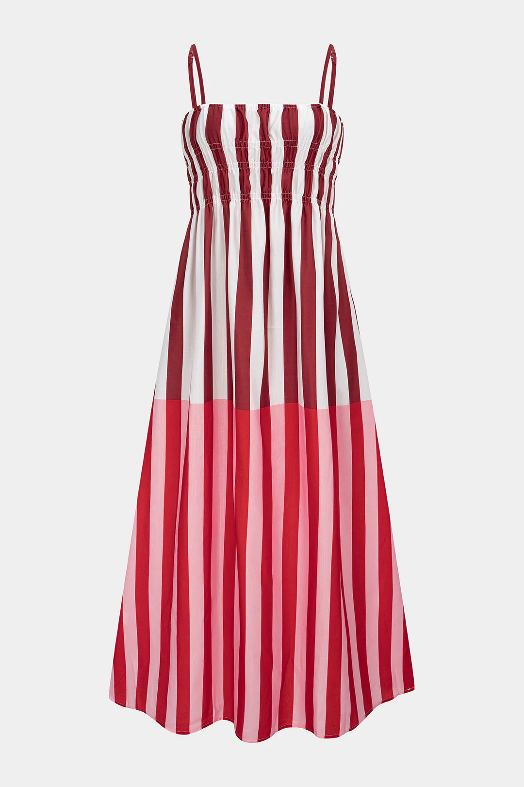 Contrast Stripes Print Sleeveless Maxi Dress - Image 6