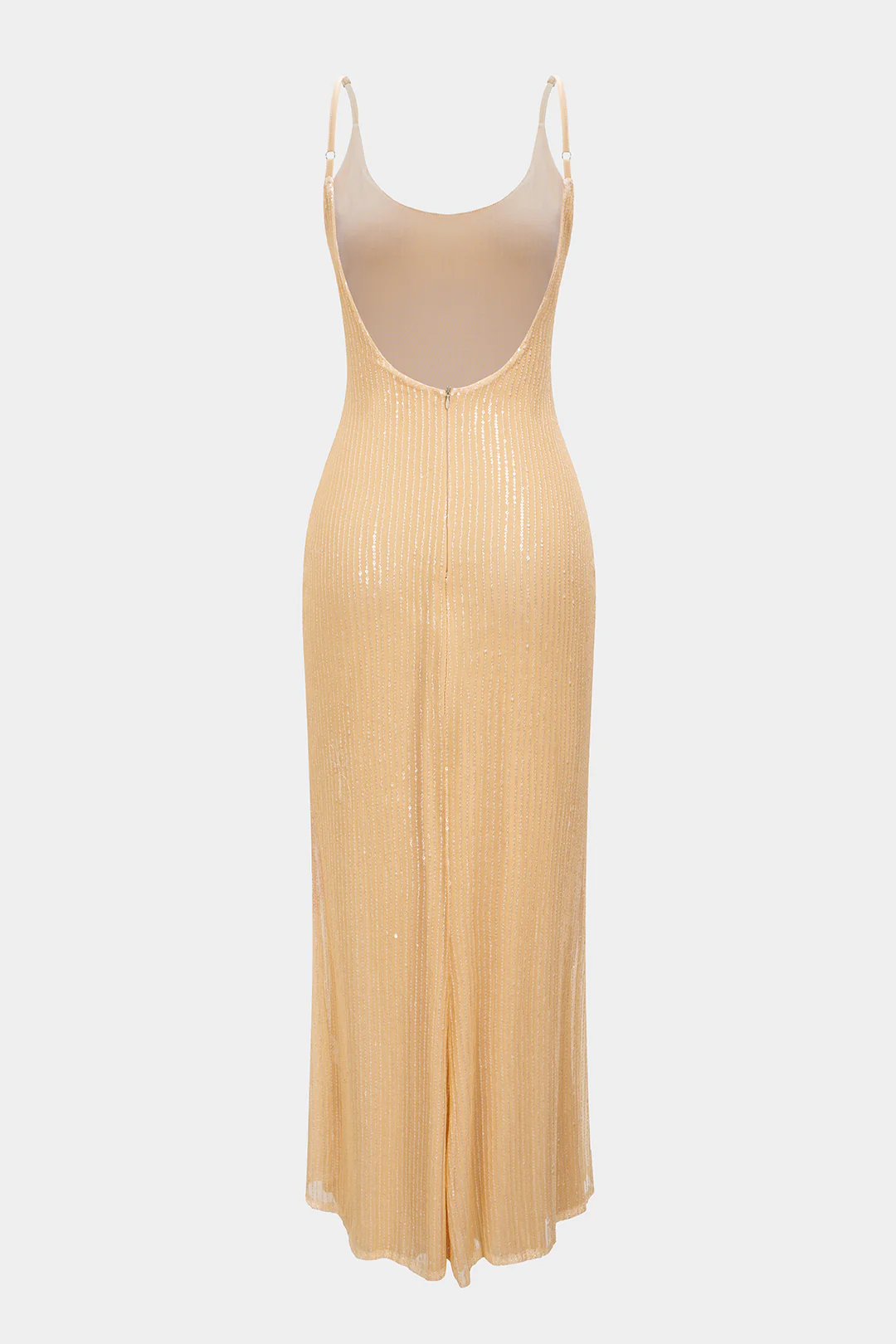 Floral Print Round Neck Backless Zipper Sleeveless Midi Dress - Image 2