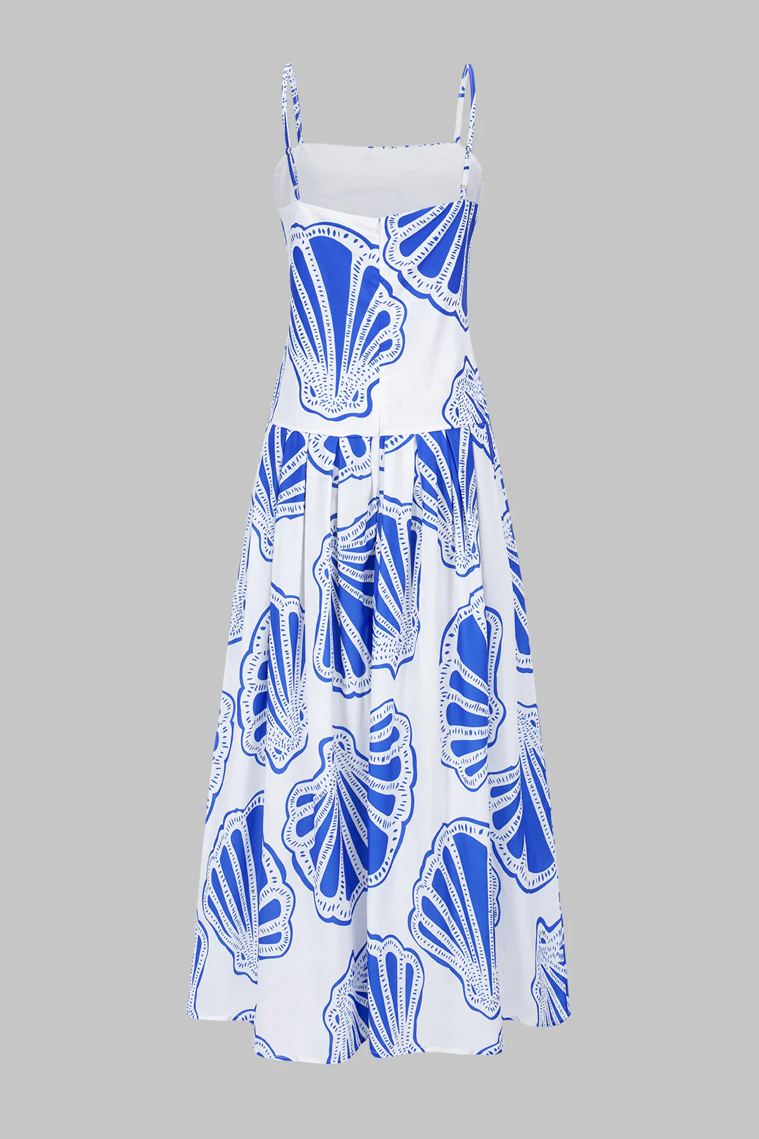 Shell Print Pleated Sleeveless Maxi Dress - Image 2