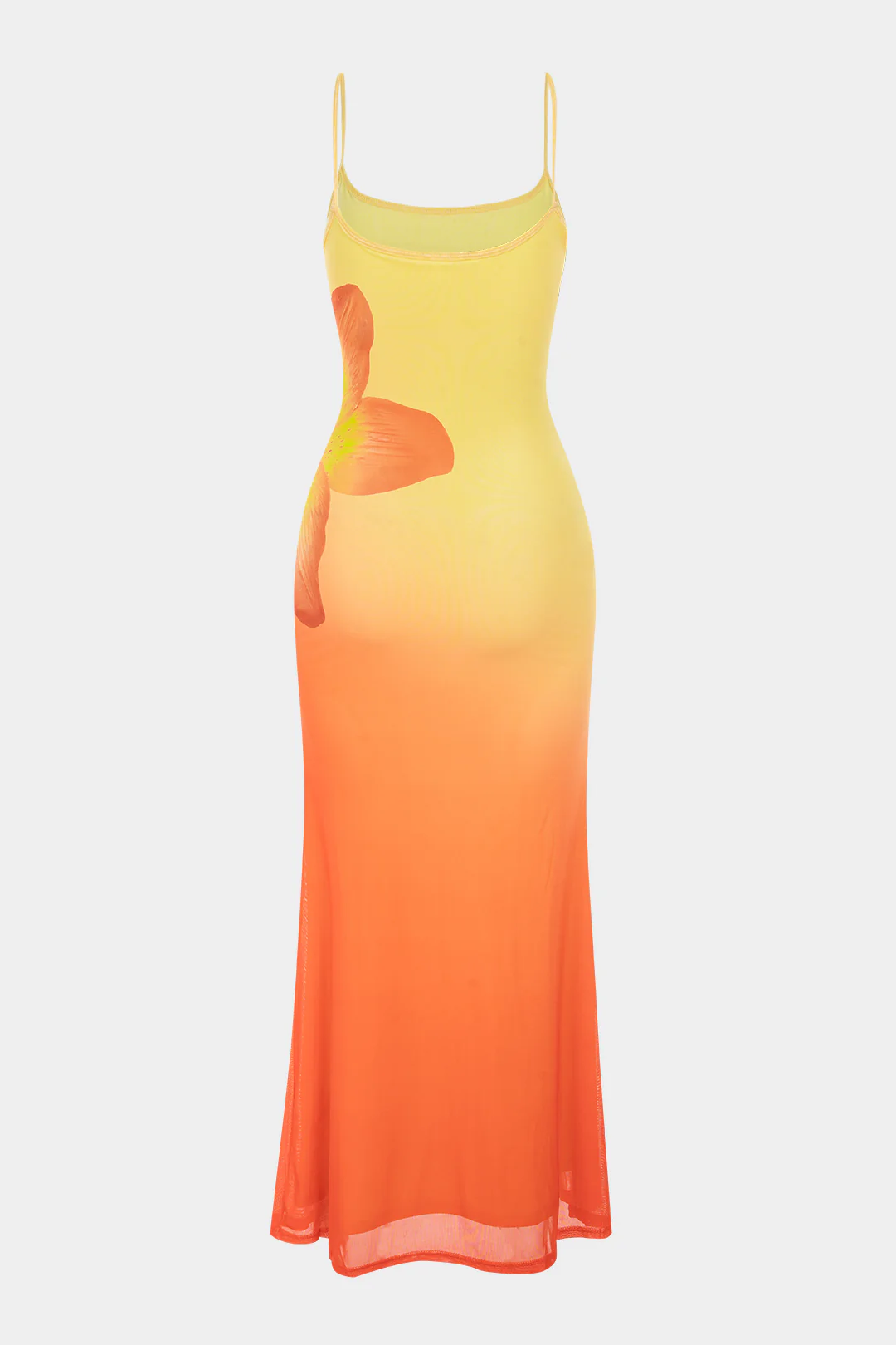 Ombre Floral Print Sleeveless Maxi Dress - Image 2