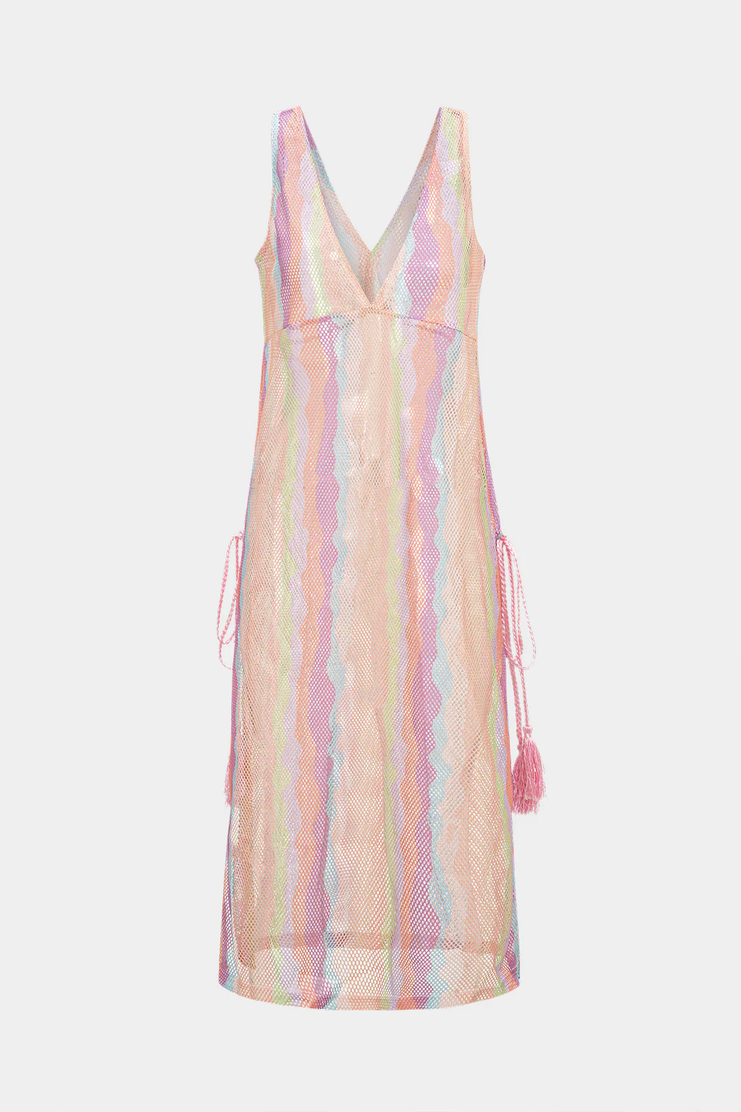 V-Neck Cut Out Tie-Up Cover Up