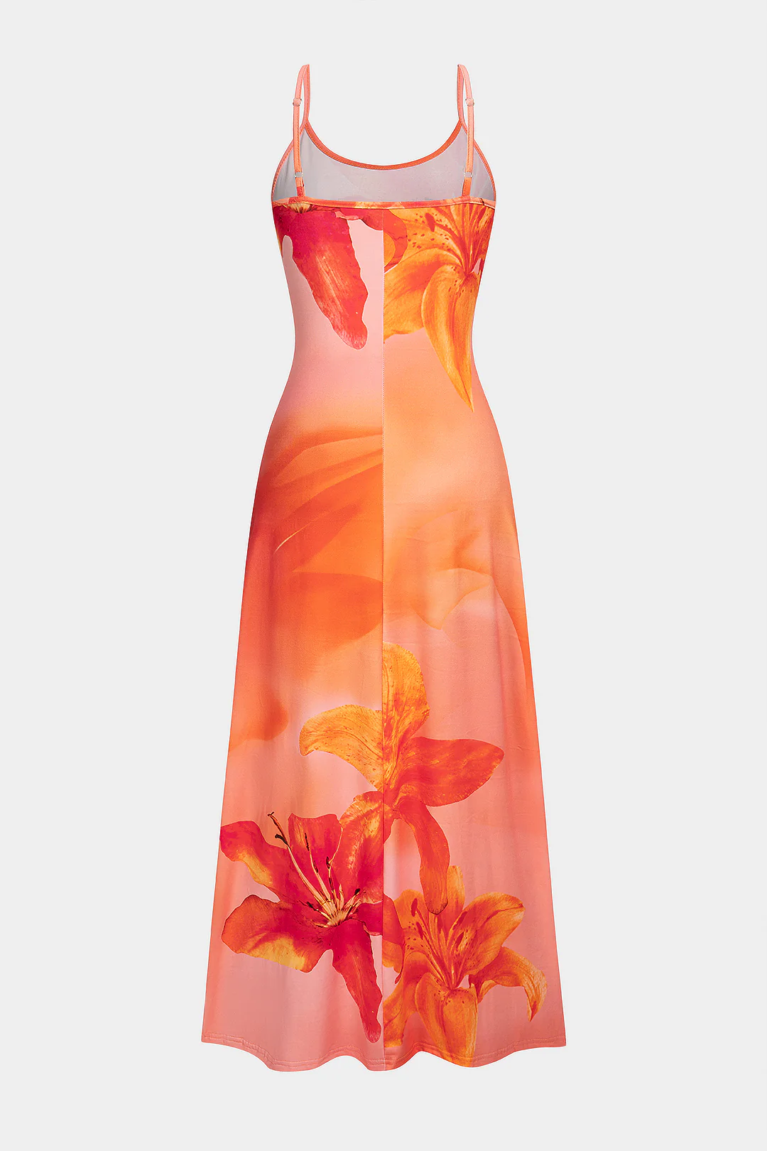 Floral Print Round Neck Sleeveless Maxi Dress - Image 2