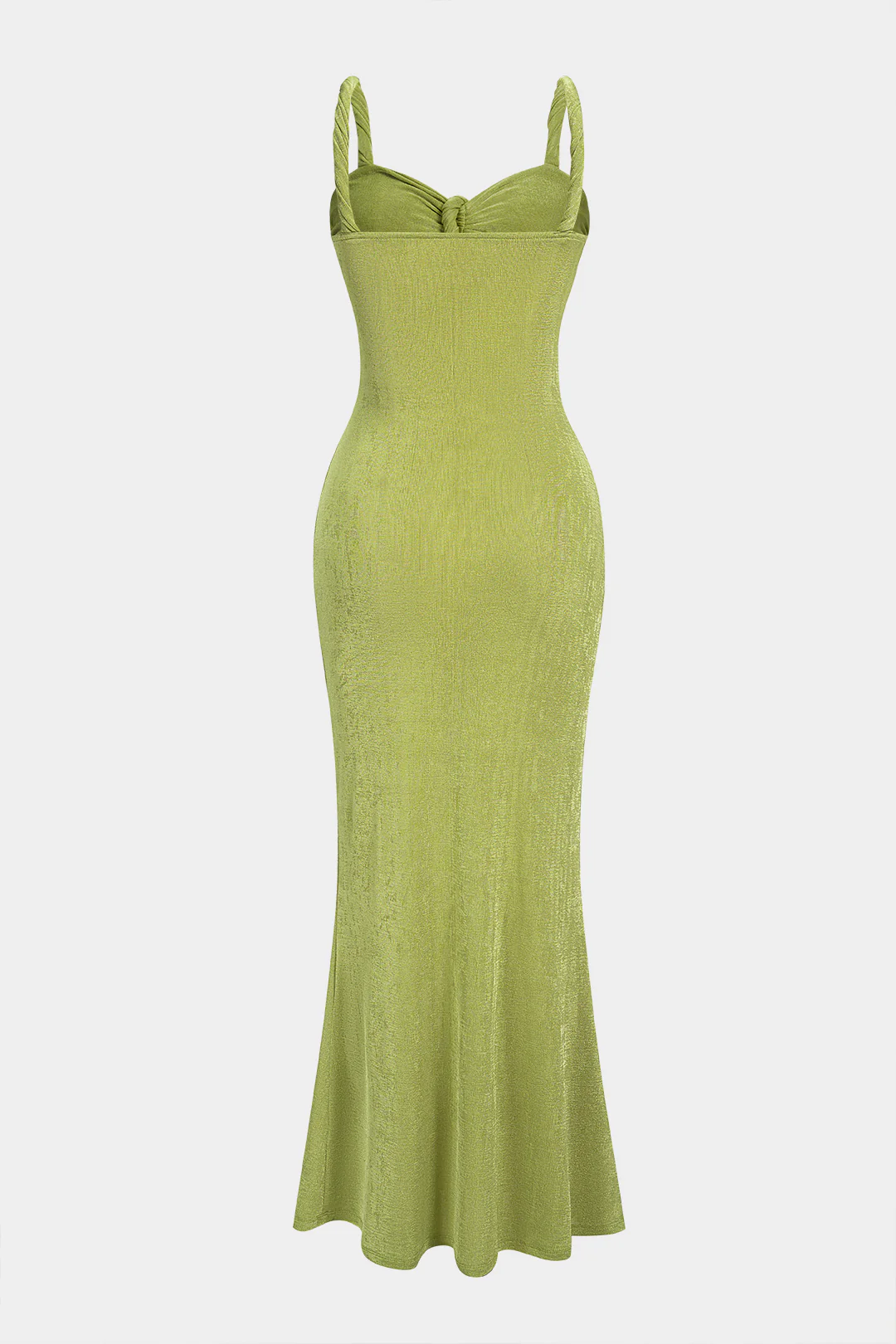 Twist Knot Ruched Sleeveless Maxi Dress - Image 2