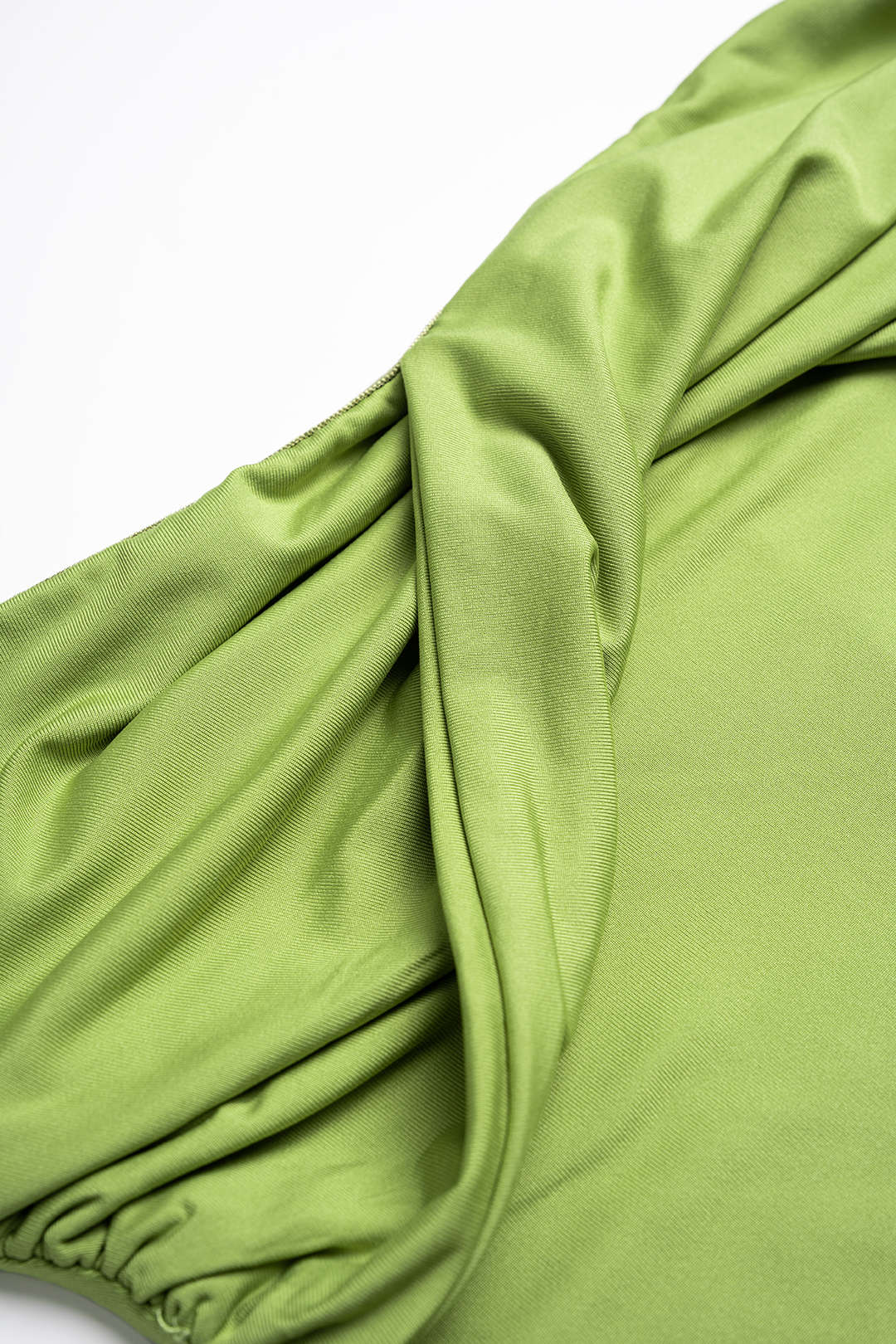 Solid Twist Knot Ruched Strapless Sleeveless Maxi Dress With Scarf - Image 3
