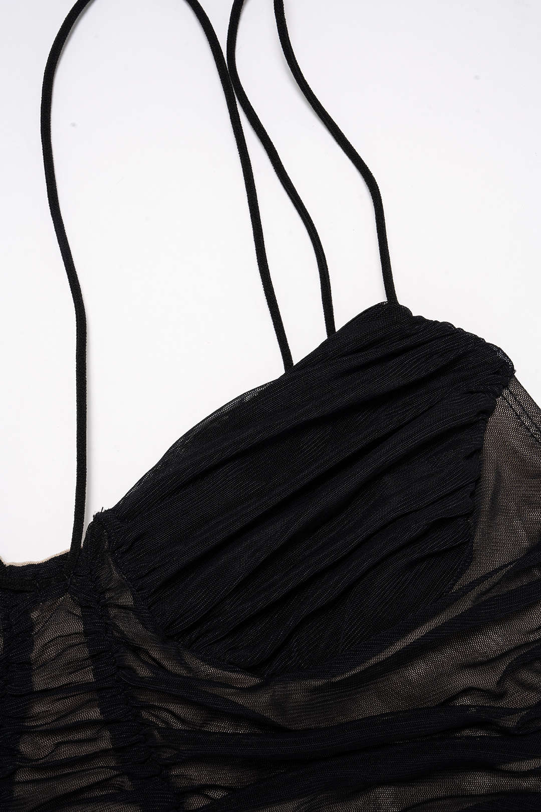 Mesh Patchwork V-Neck Backless Sleeveless Maxi Dress - Image 3