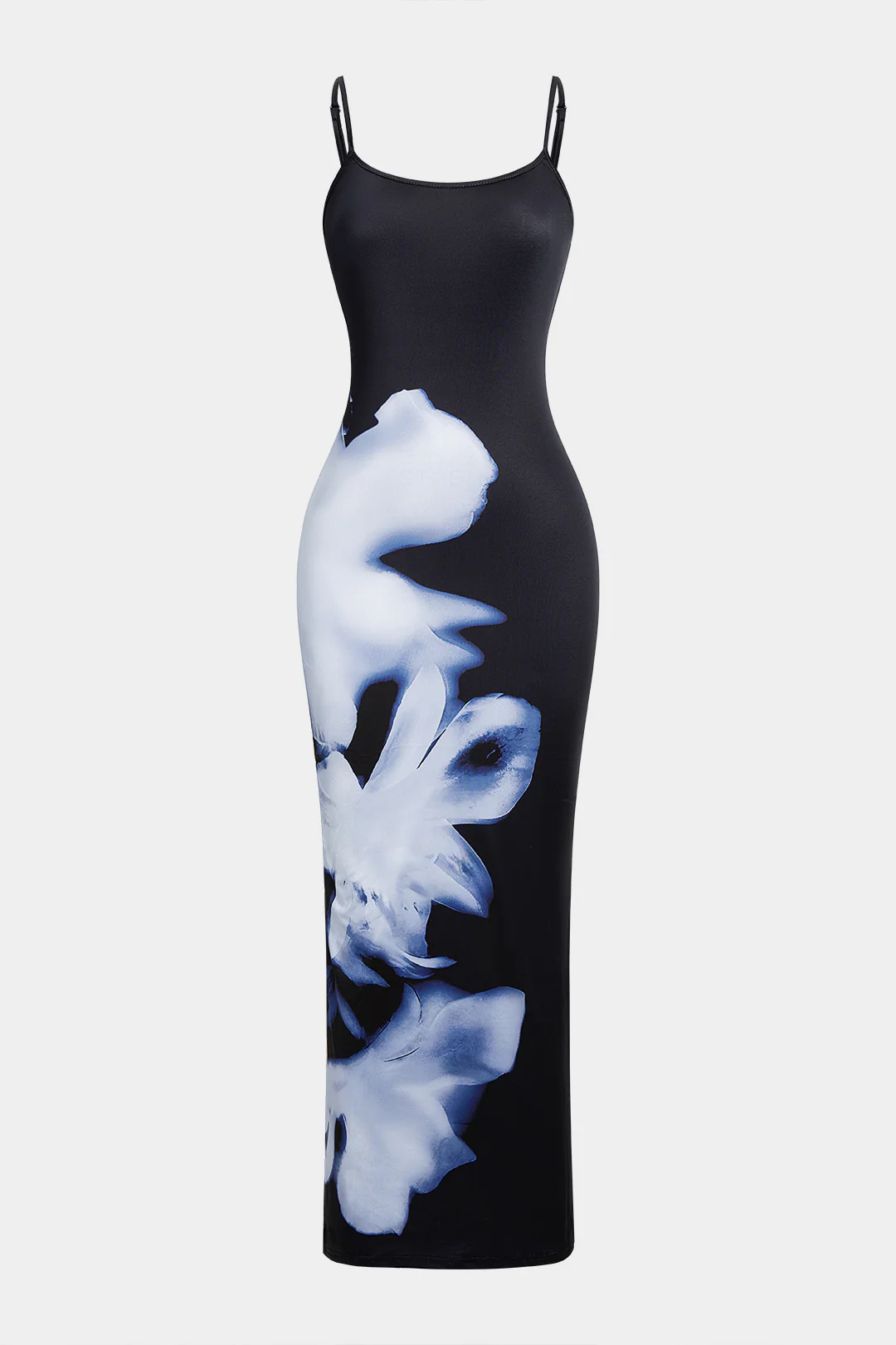 Floral Print Round Neck Sleeveless Maxi Dress