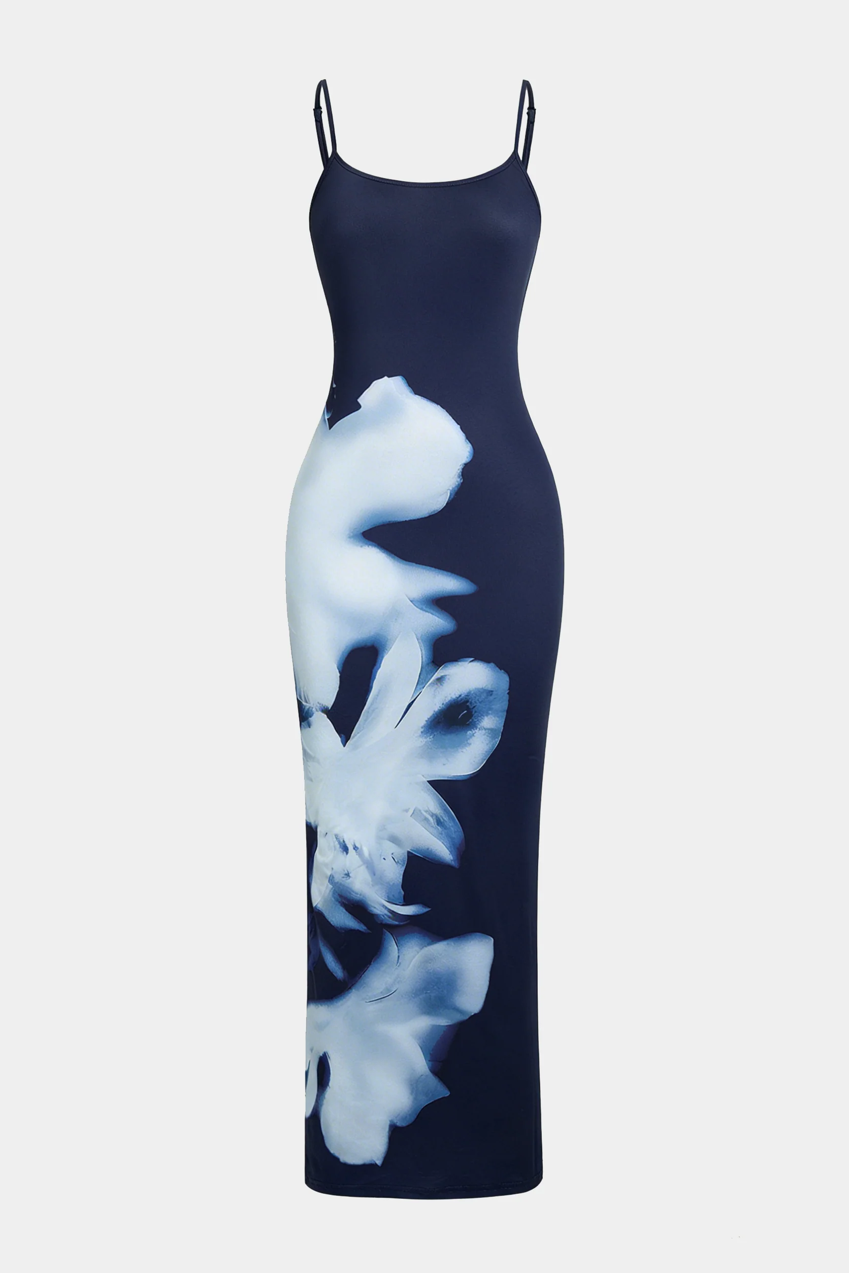 Floral Print Round Neck Sleeveless Maxi Dress - Image 4