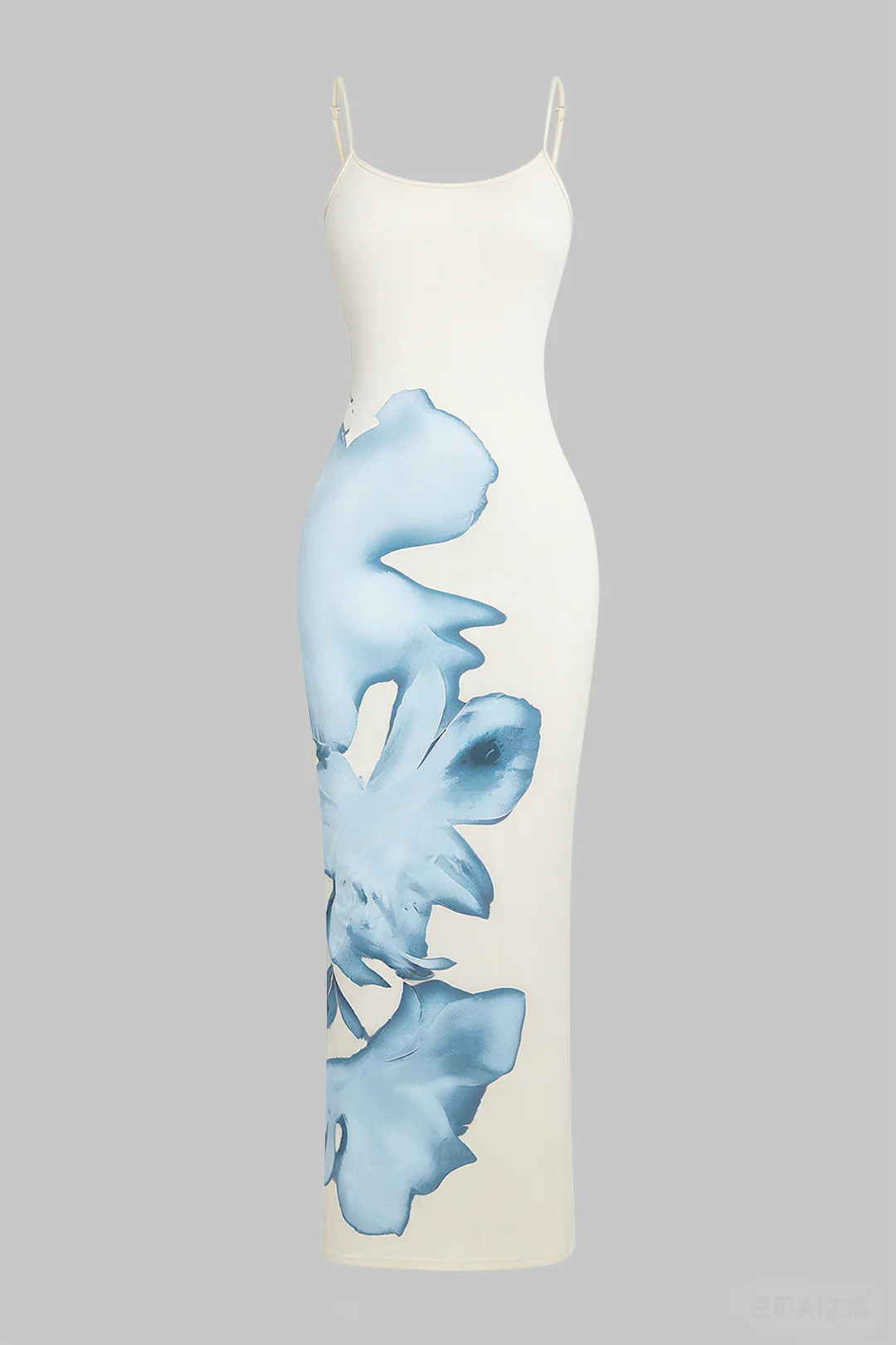 Floral Print Round Neck Sleeveless Maxi Dress - Image 5