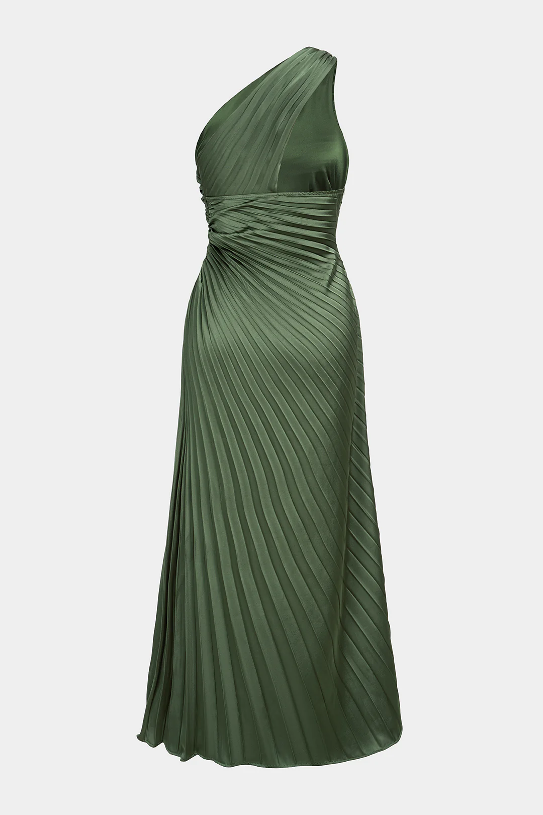 One Shoulder Asymmetrical Ruched Backless Sleeveless Maxi Dress - Image 2