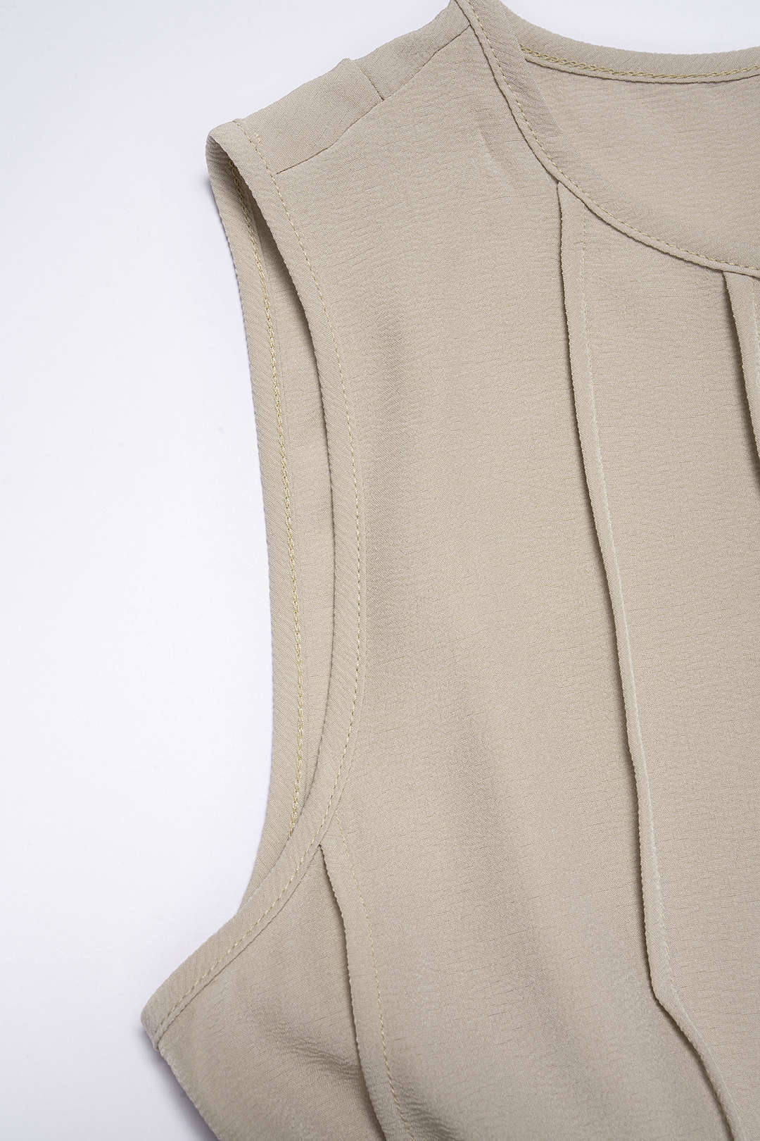 Round Neck Sleeveless Midi Dress - Image 7