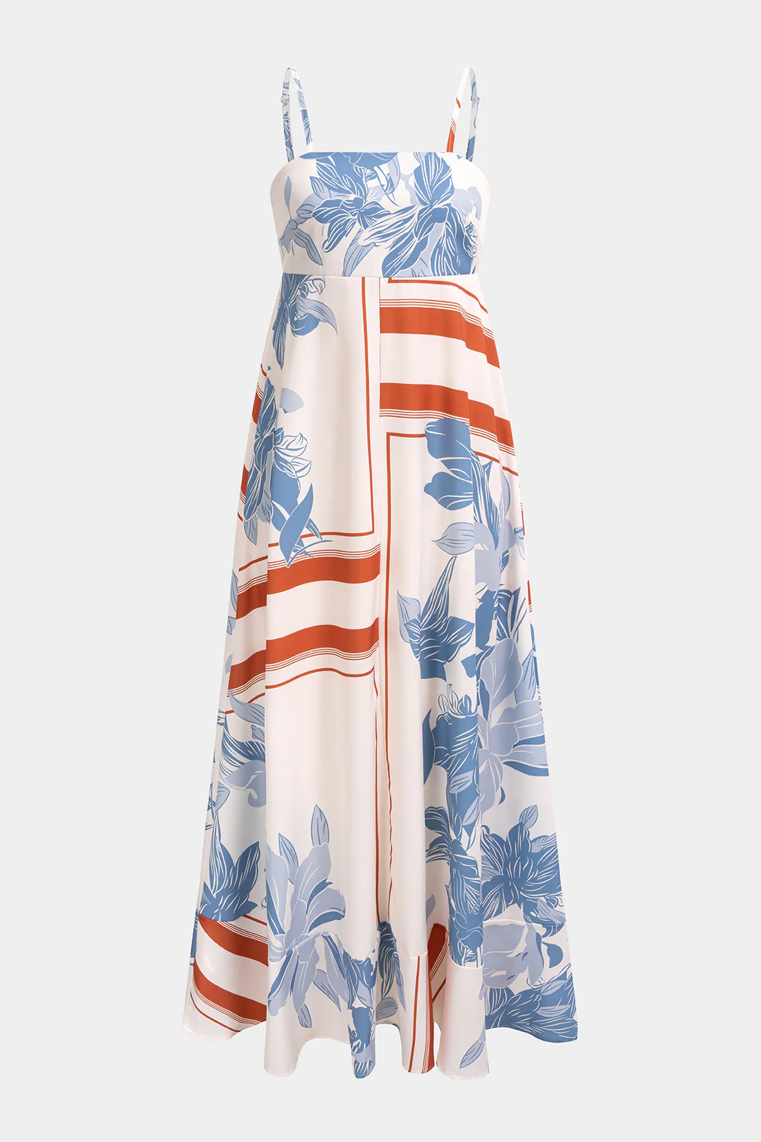 Floral Print Sleeveless Maxi Dress