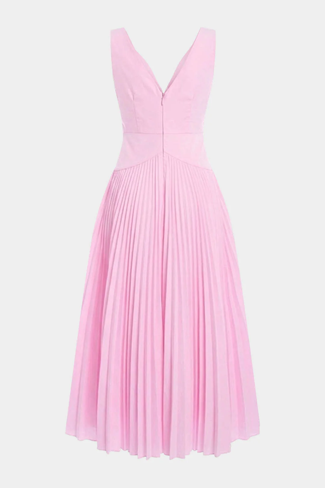 V-Neck Ruched Sleeveless Maxi Dress - Image 2