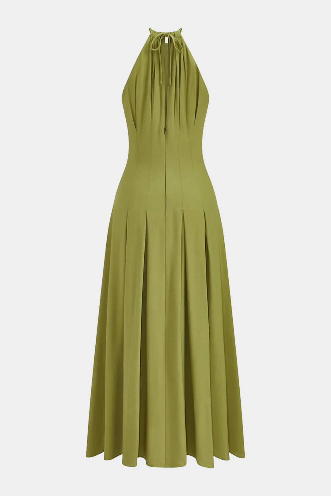Halter Neck Cut Out Tie-Up Backless Sleeveless Maxi Dress - Image 2